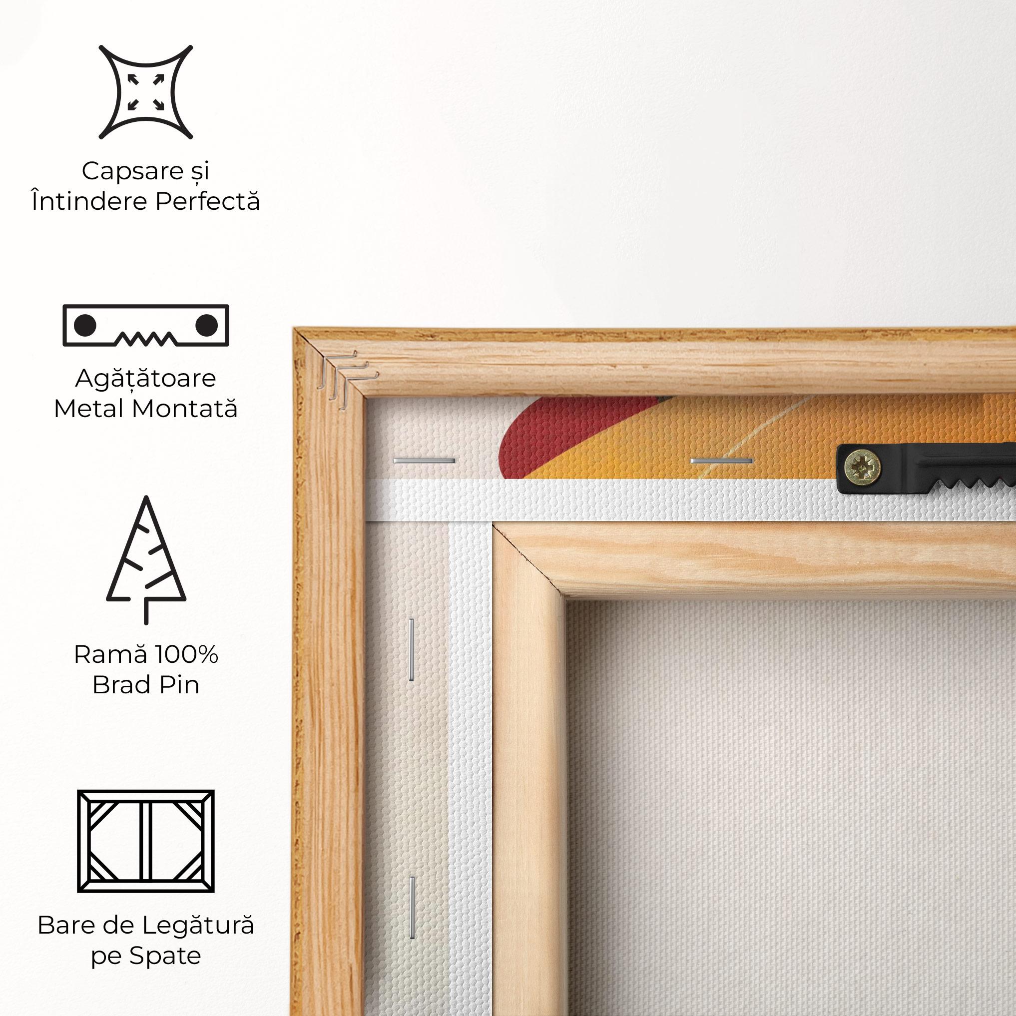 Tablou Canvas Abstract Orange Face mockup 5