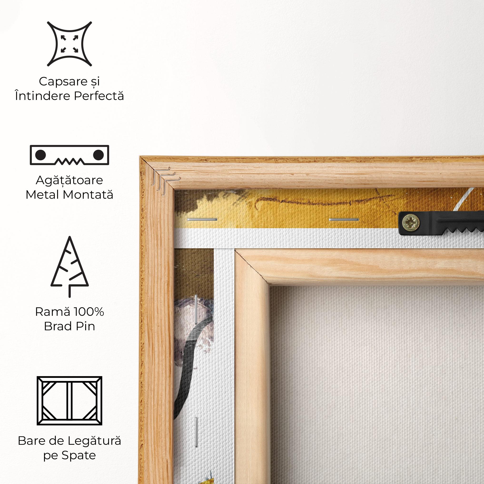 Tablou Canvas Chaotic Golden Painting mockup 5