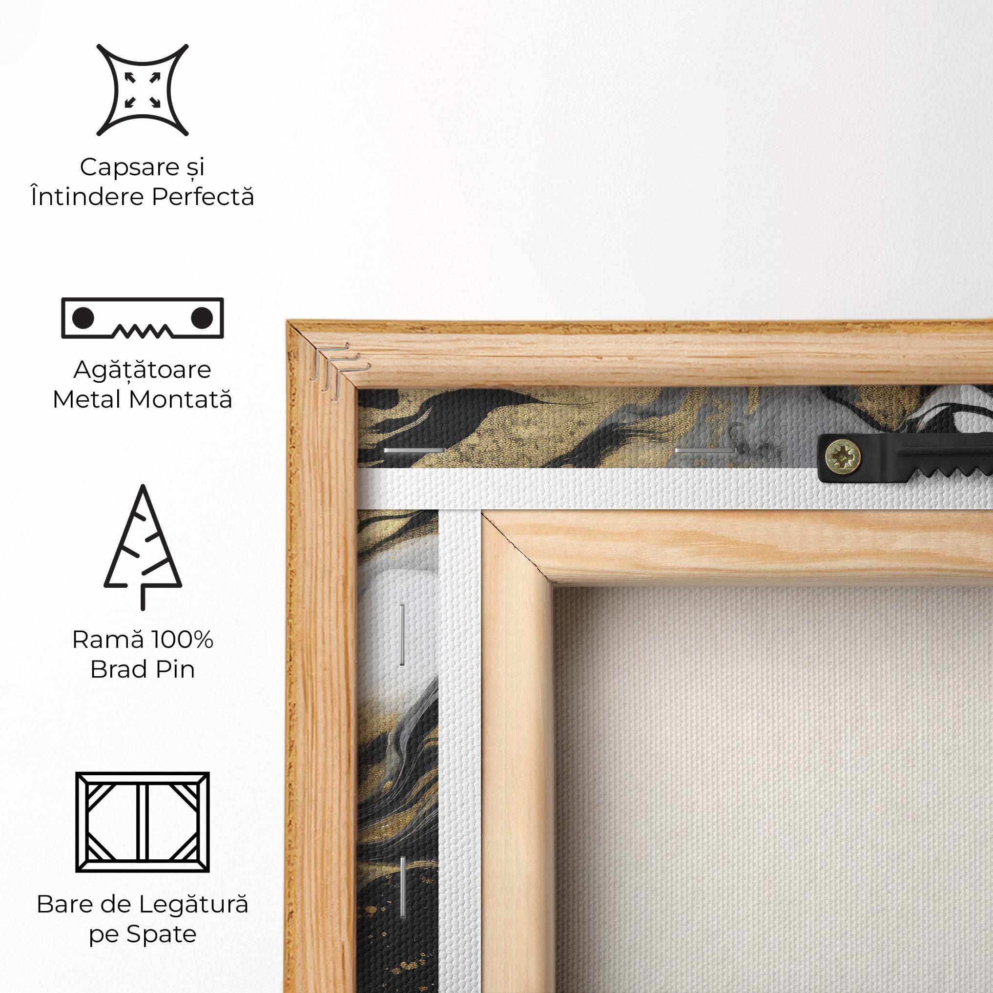 Tablou Canvas Gold Acrylic Fluid mockup 5