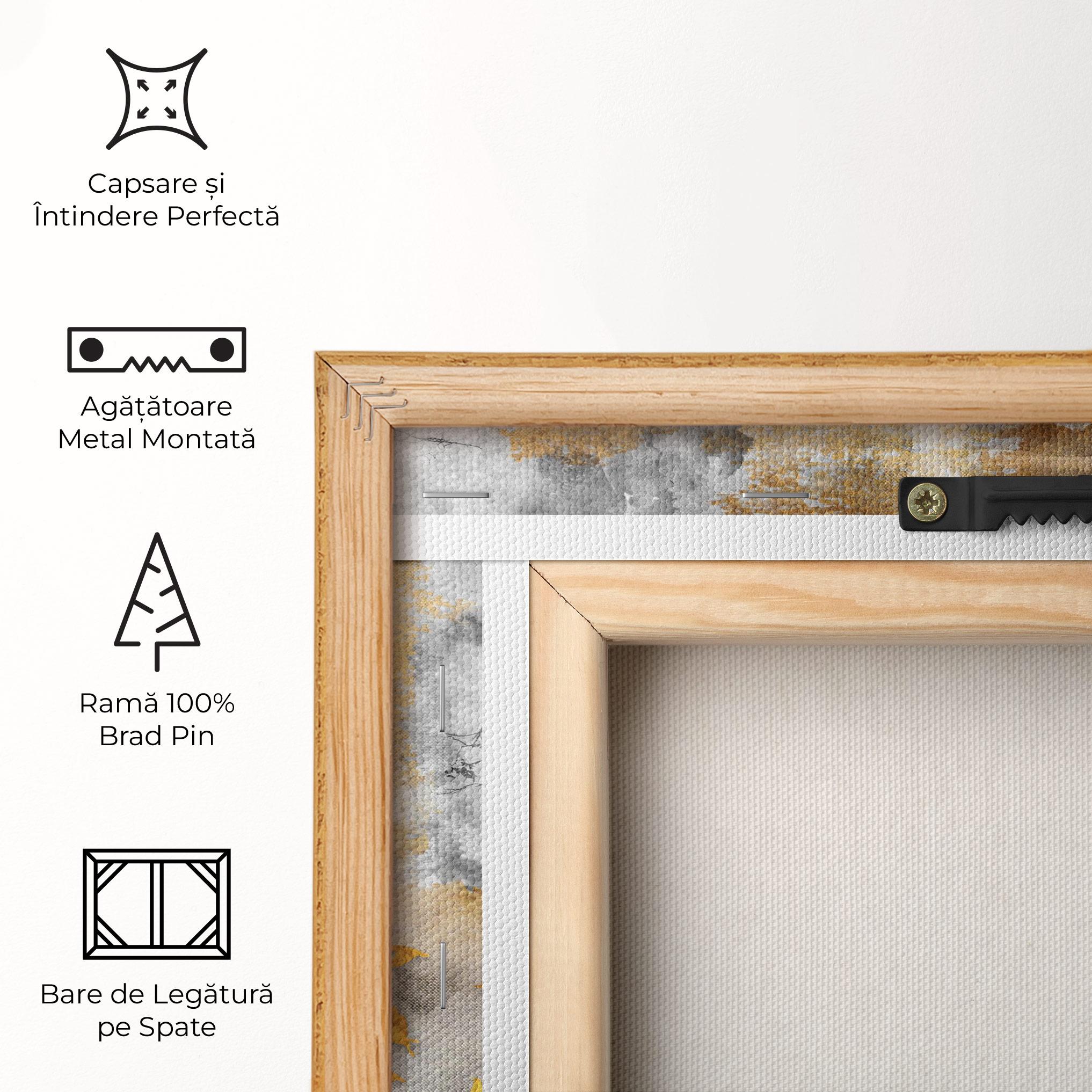 Tablou Canvas Gold Birds Flying mockup 5