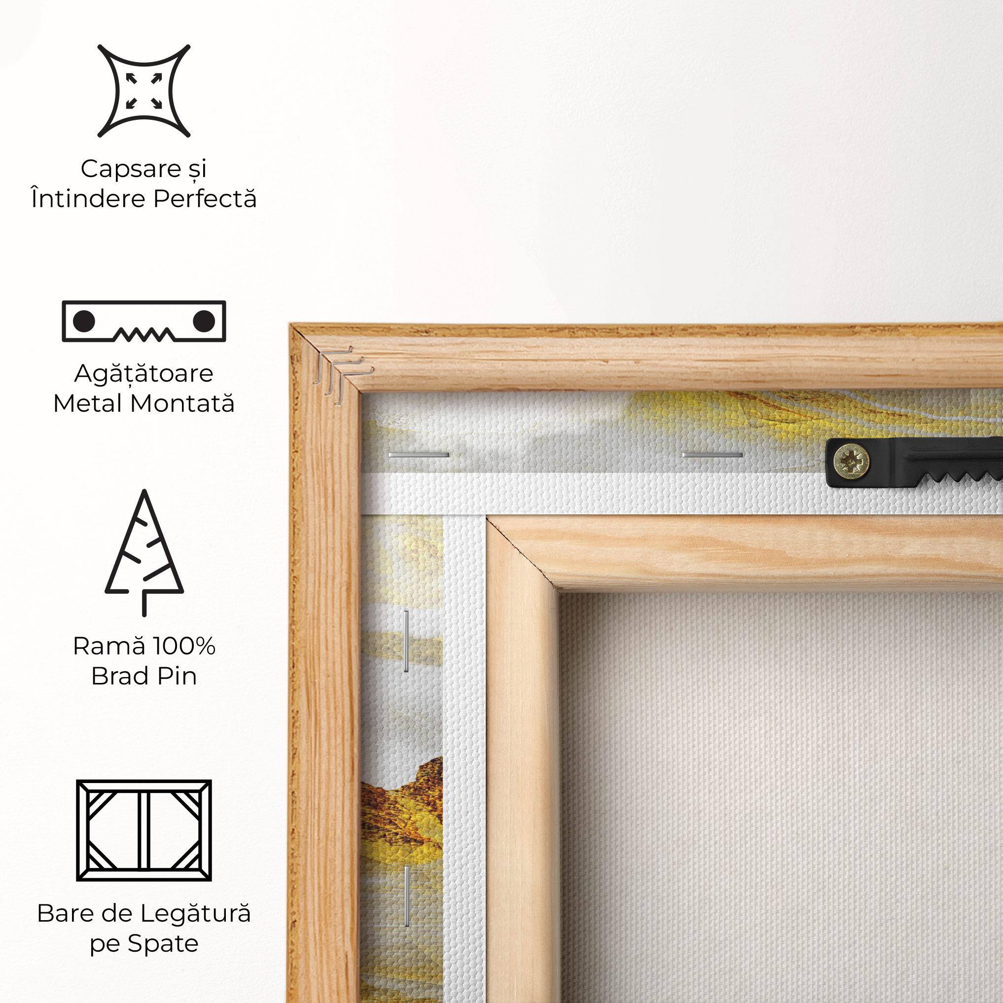 Tablou Canvas Gold Mountains Abstract mockup 5