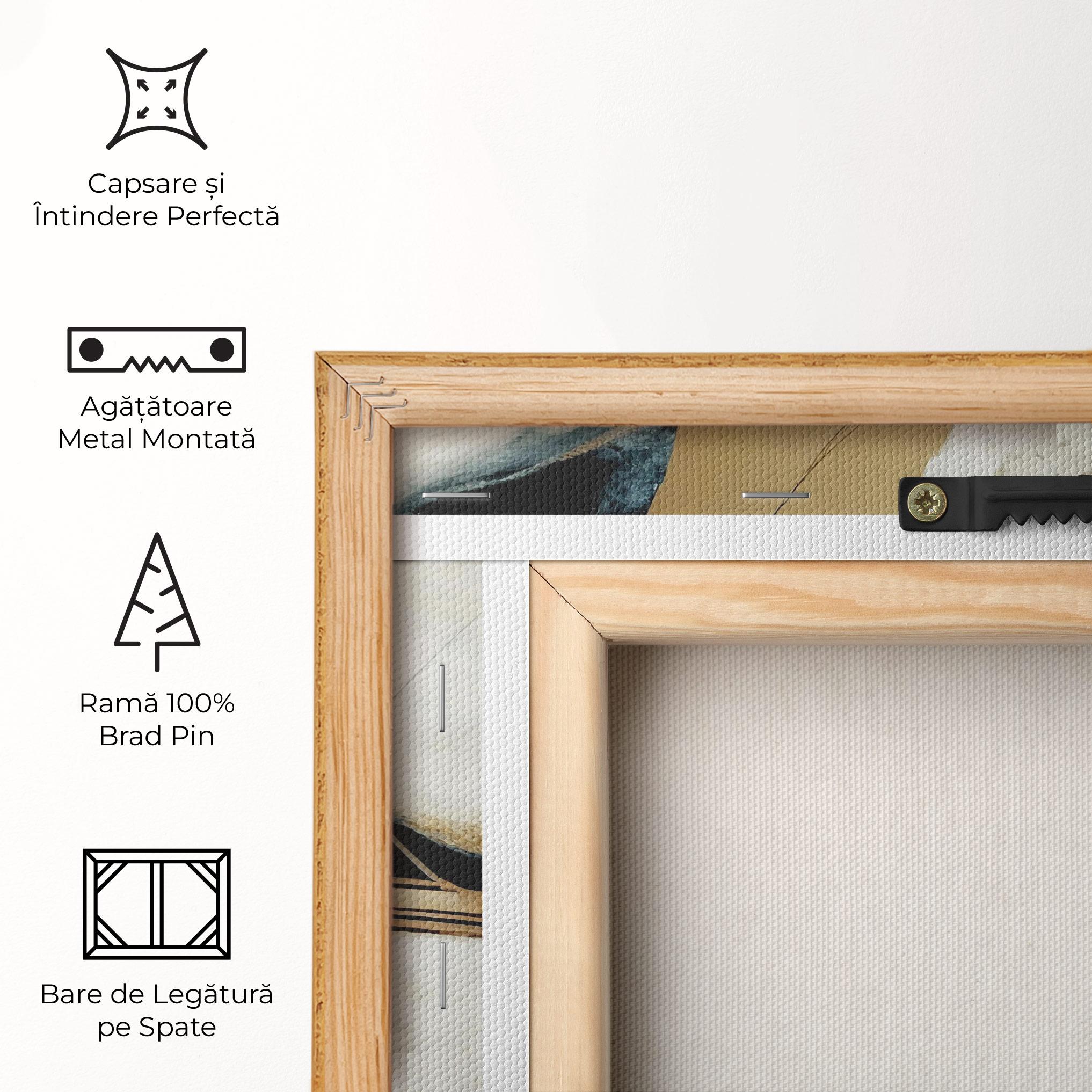 Tablou Canvas Golden Blue Marble mockup 5