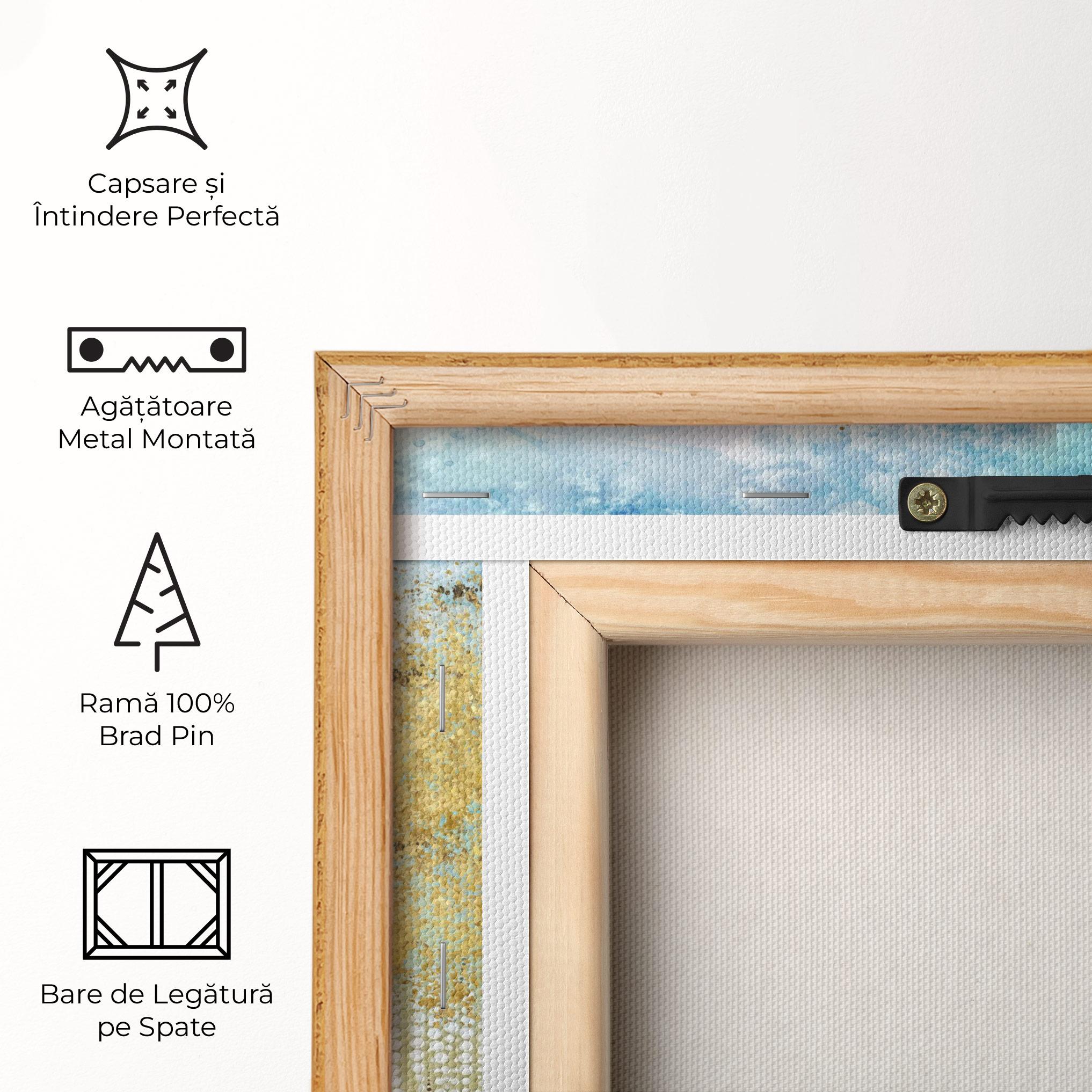 Tablou Canvas Golden White Points mockup 5