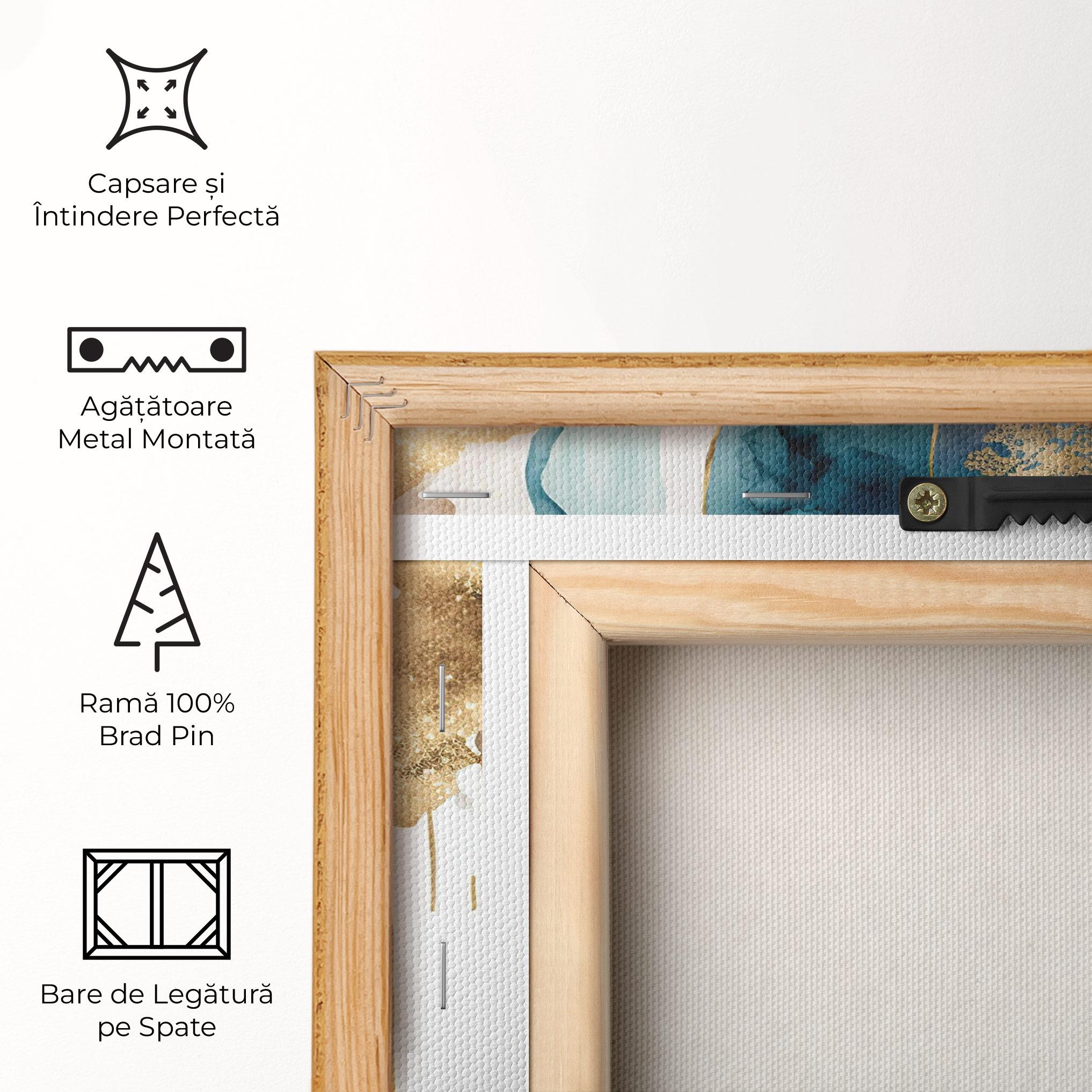 Tablou Canvas Light Blue Waves mockup 5