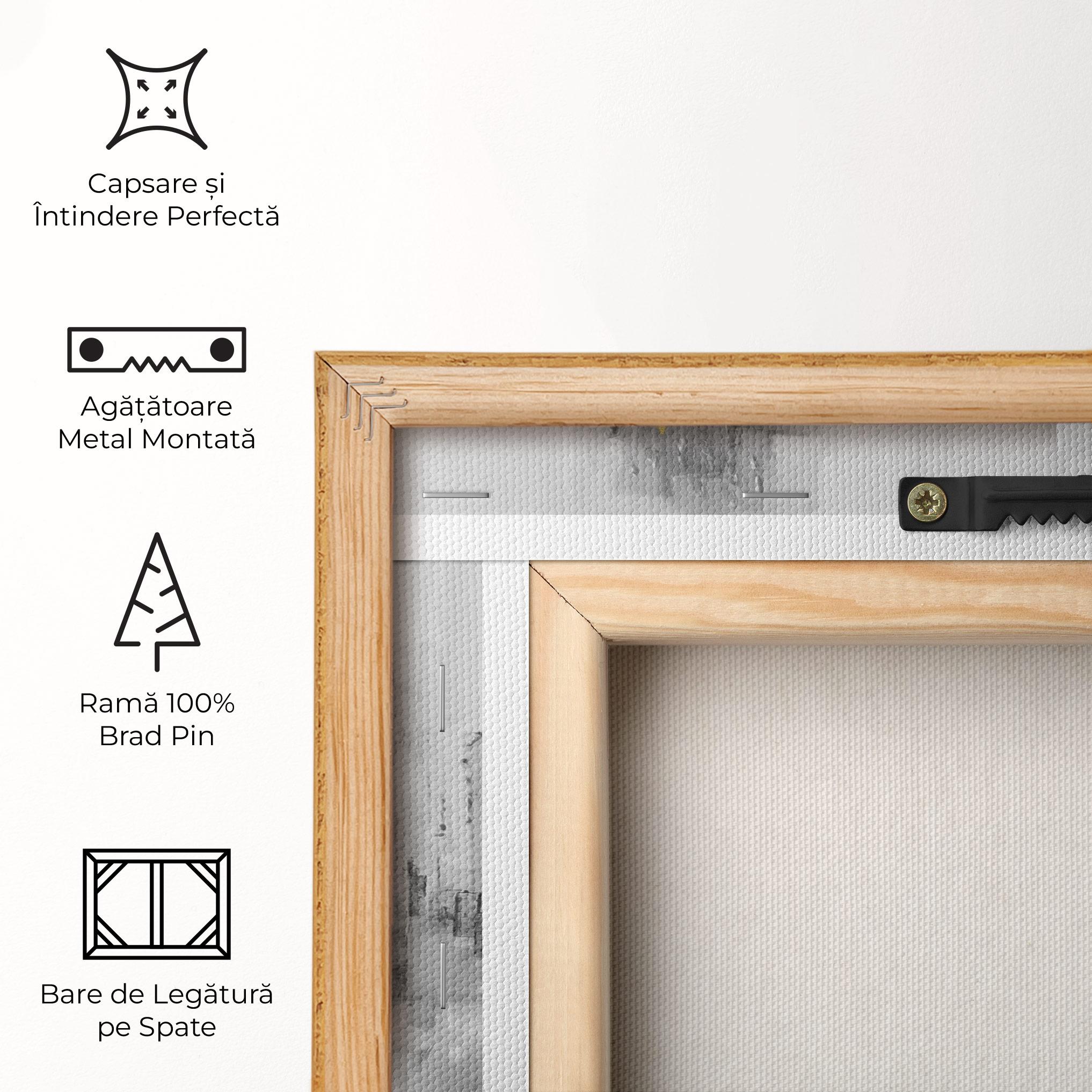 Tablou Canvas Light Grey With Gold mockup 5