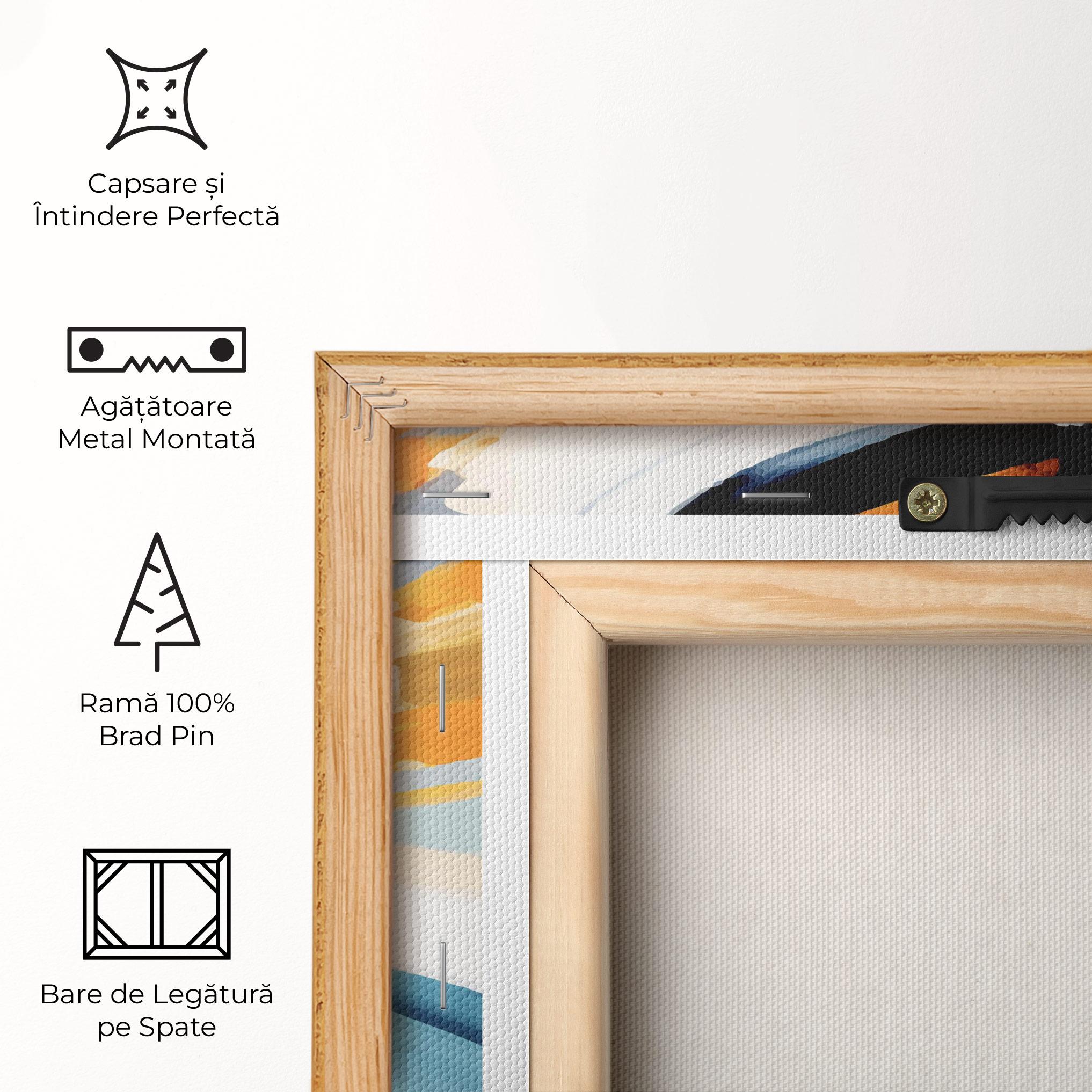 Tablou Canvas Orange Blue Art mockup 5