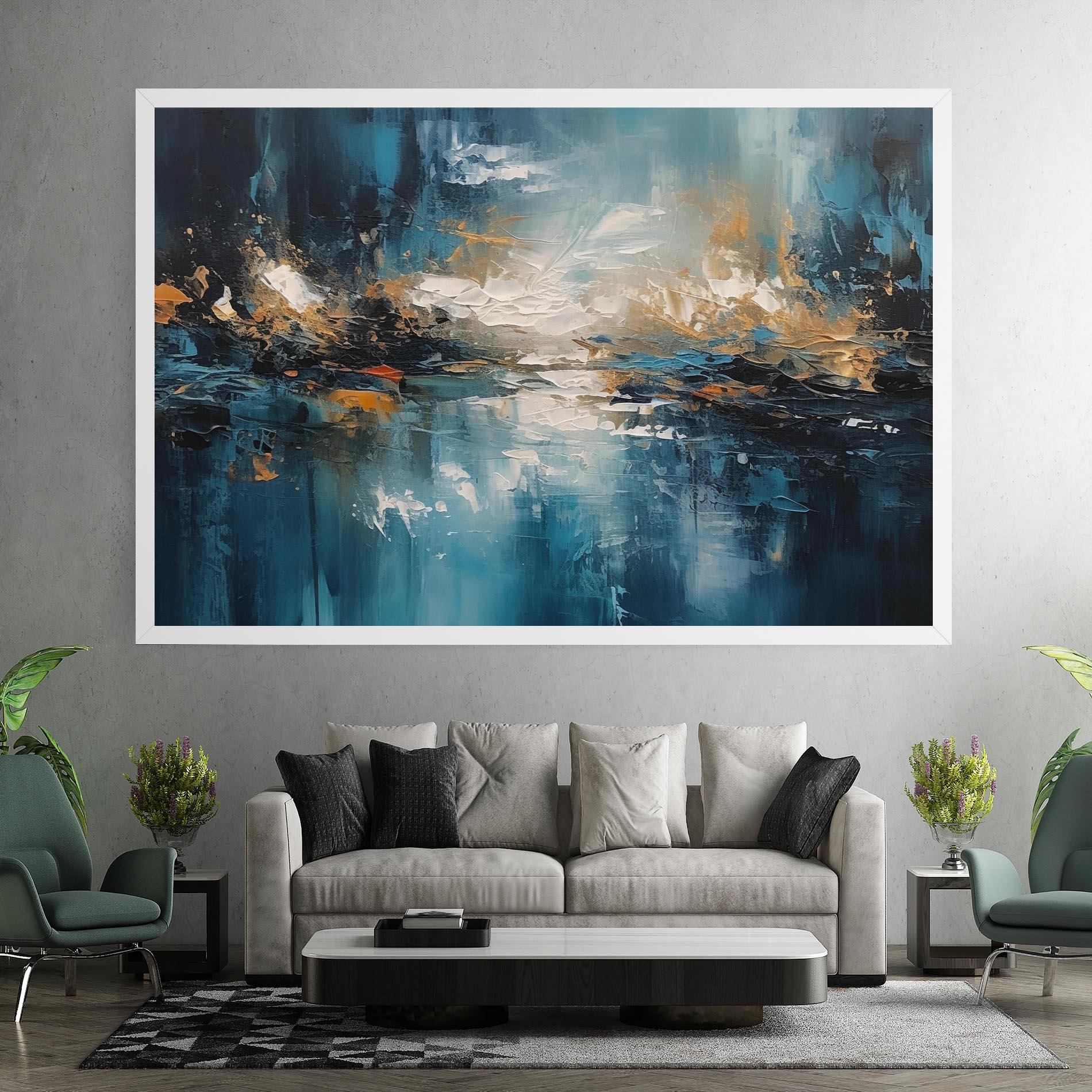 Tablou Canvas Abstract Blue Art mockup 7