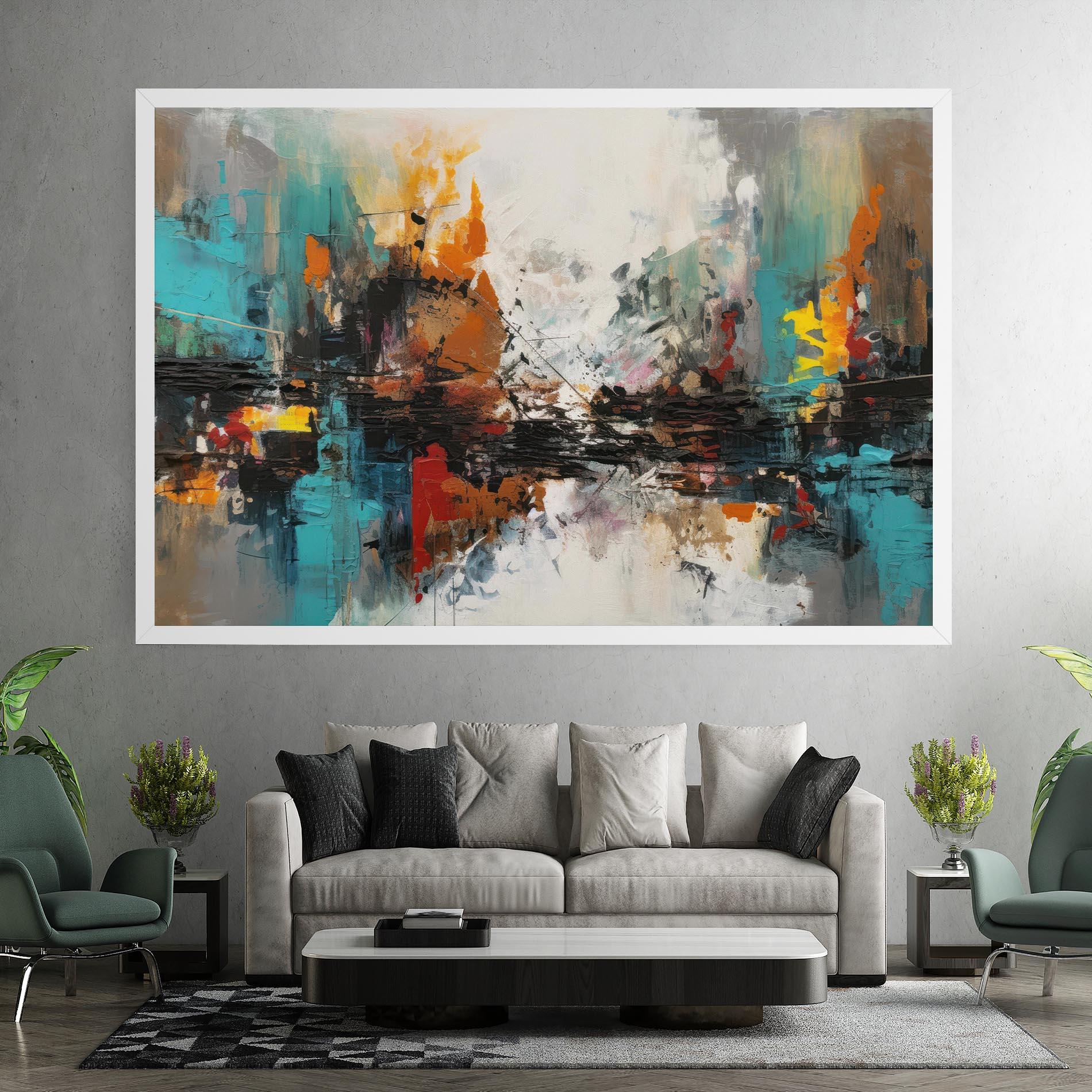Tablou Canvas Abstract City Painting mockup 7