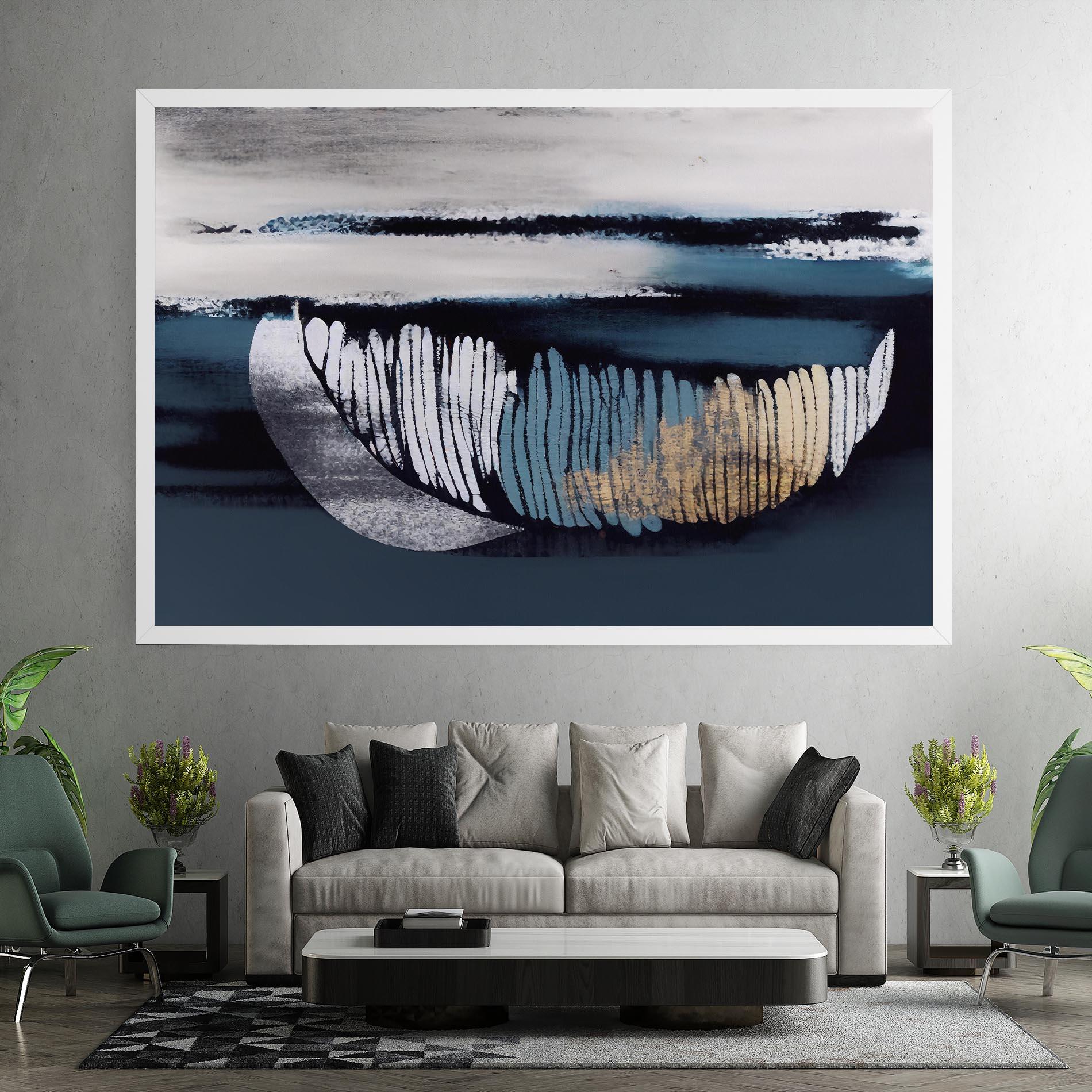 Tablou Canvas Blue Feather mockup 7