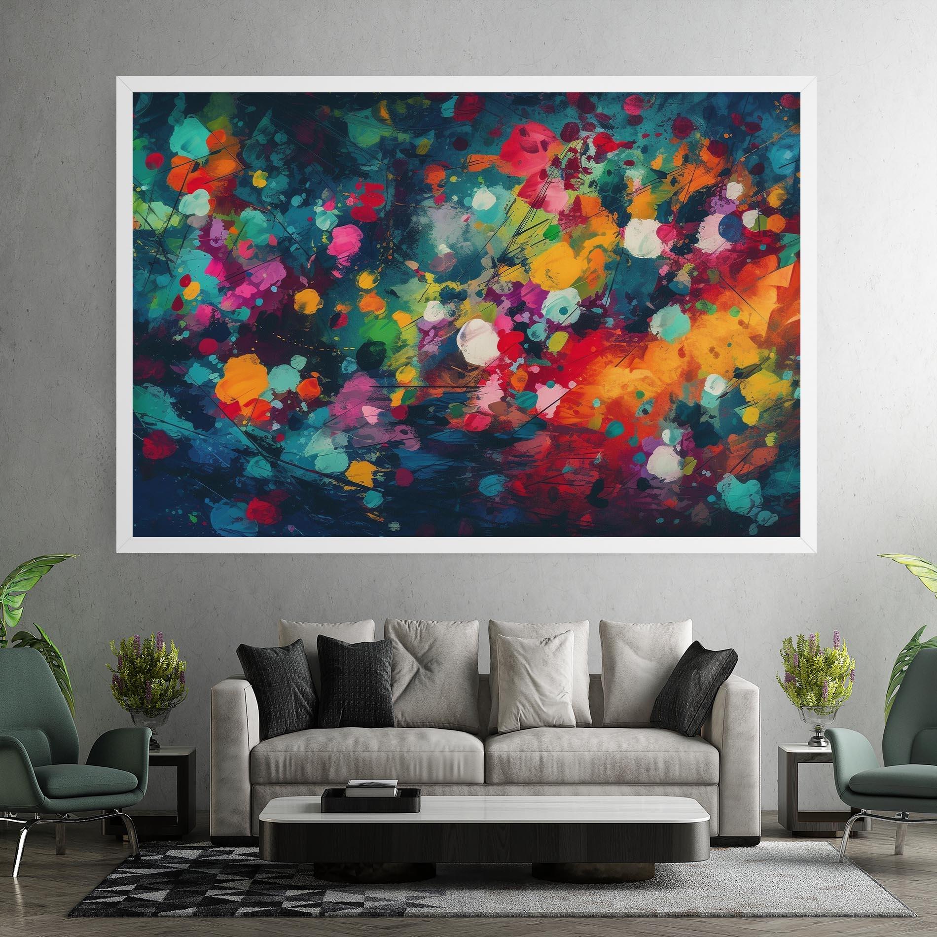 Tablou Canvas Colors Blue Background mockup 7