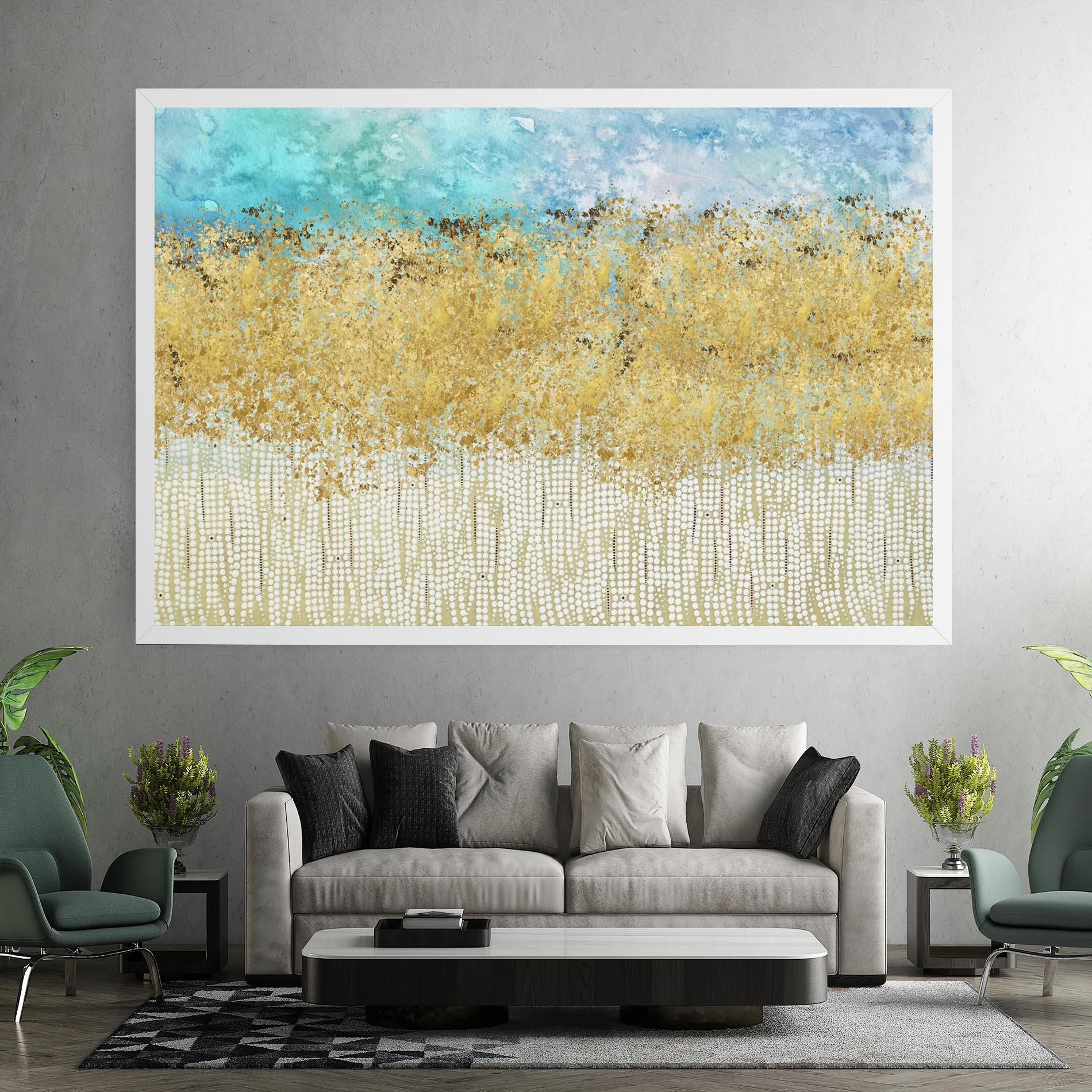 Tablou Canvas Golden White Points mockup 7