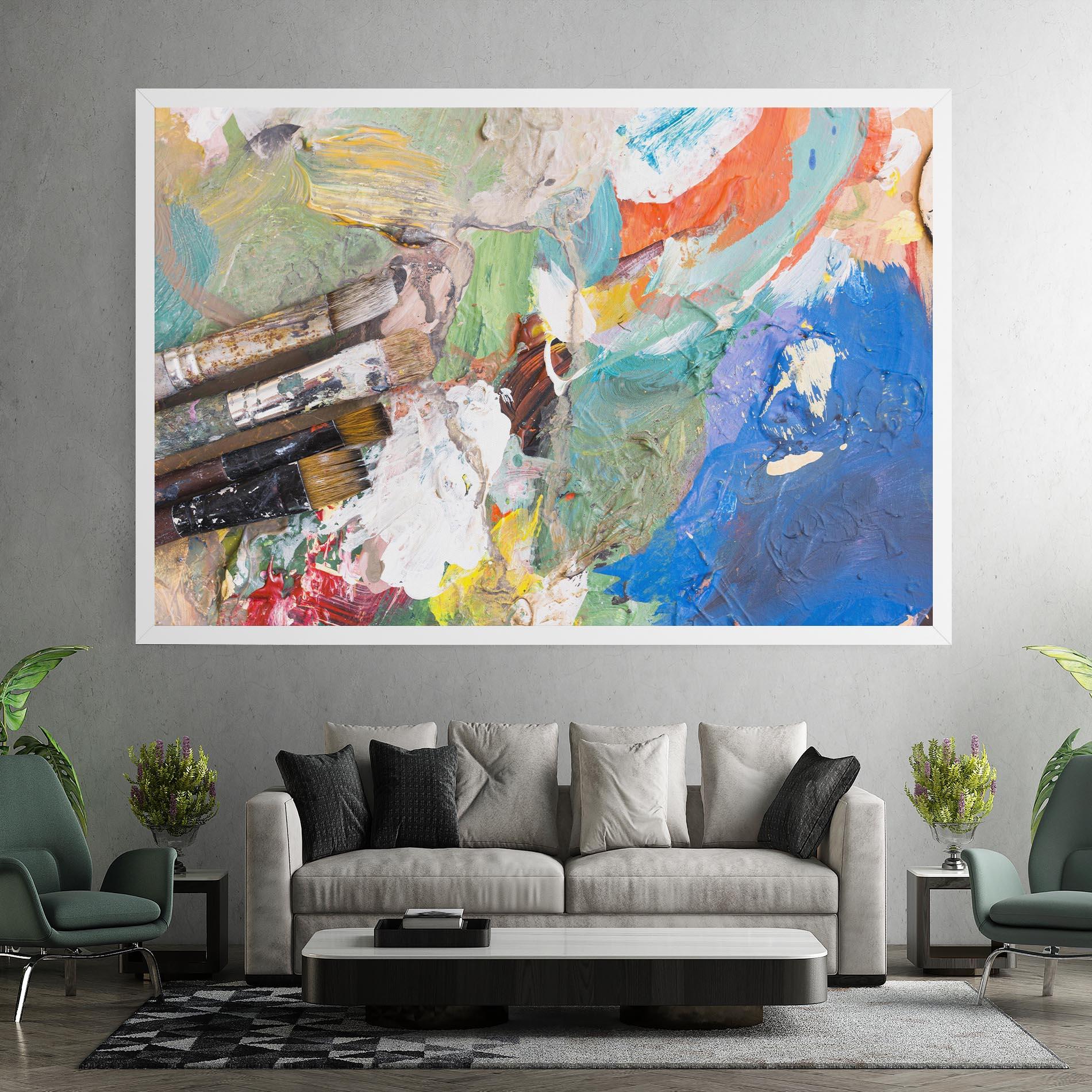 Tablou Canvas Messy Paint Brushes Copie mockup 7