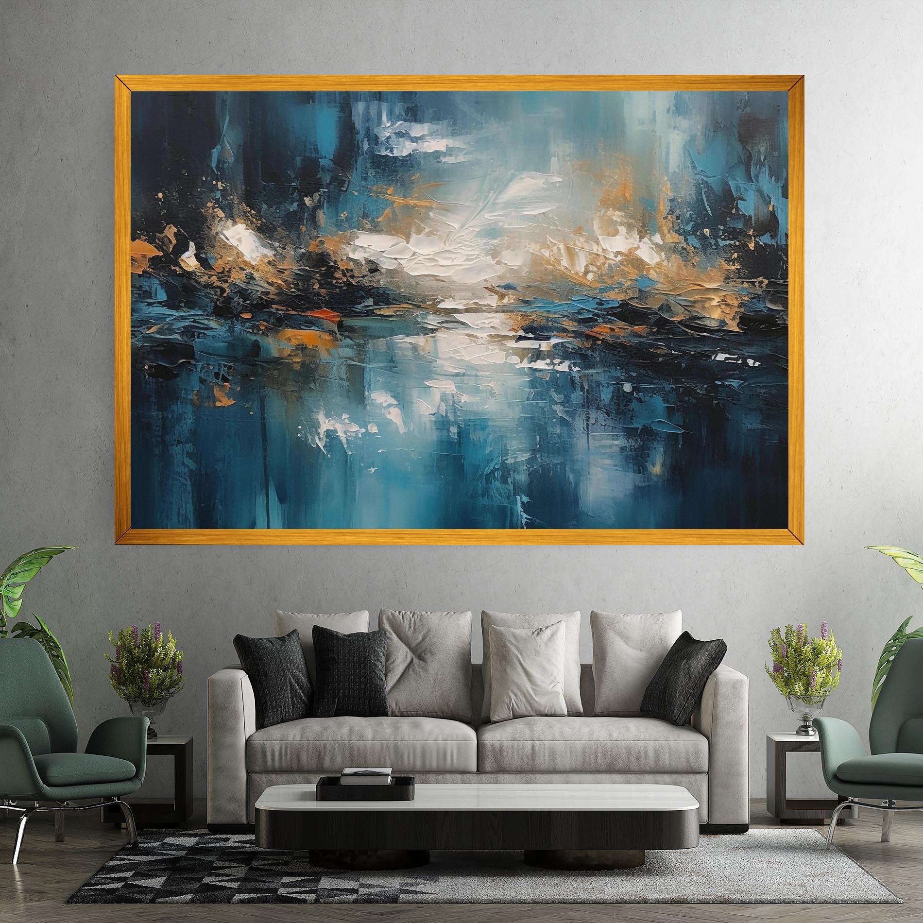 Tablou Canvas Abstract Blue Art mockup 7