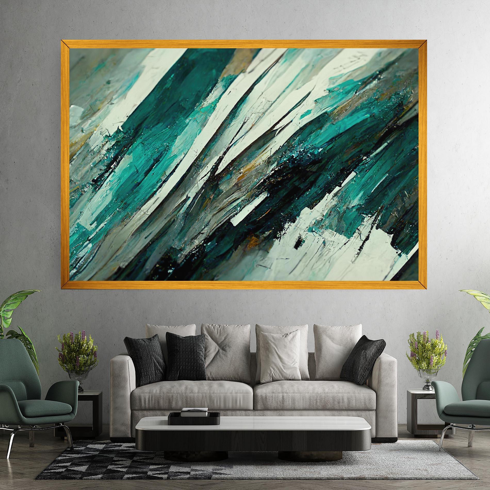 Tablou Canvas Abstract Green Artwork mockup 7