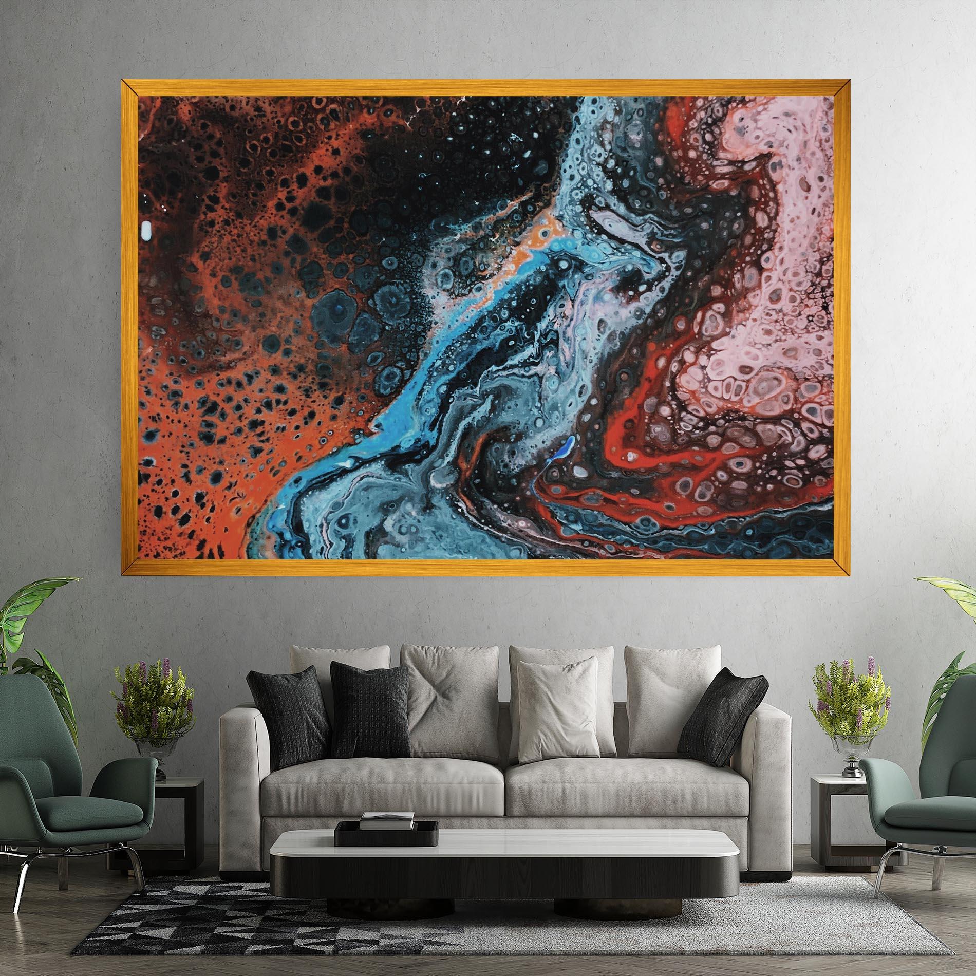 Tablou Canvas Abstract Turqoise Colors mockup 7