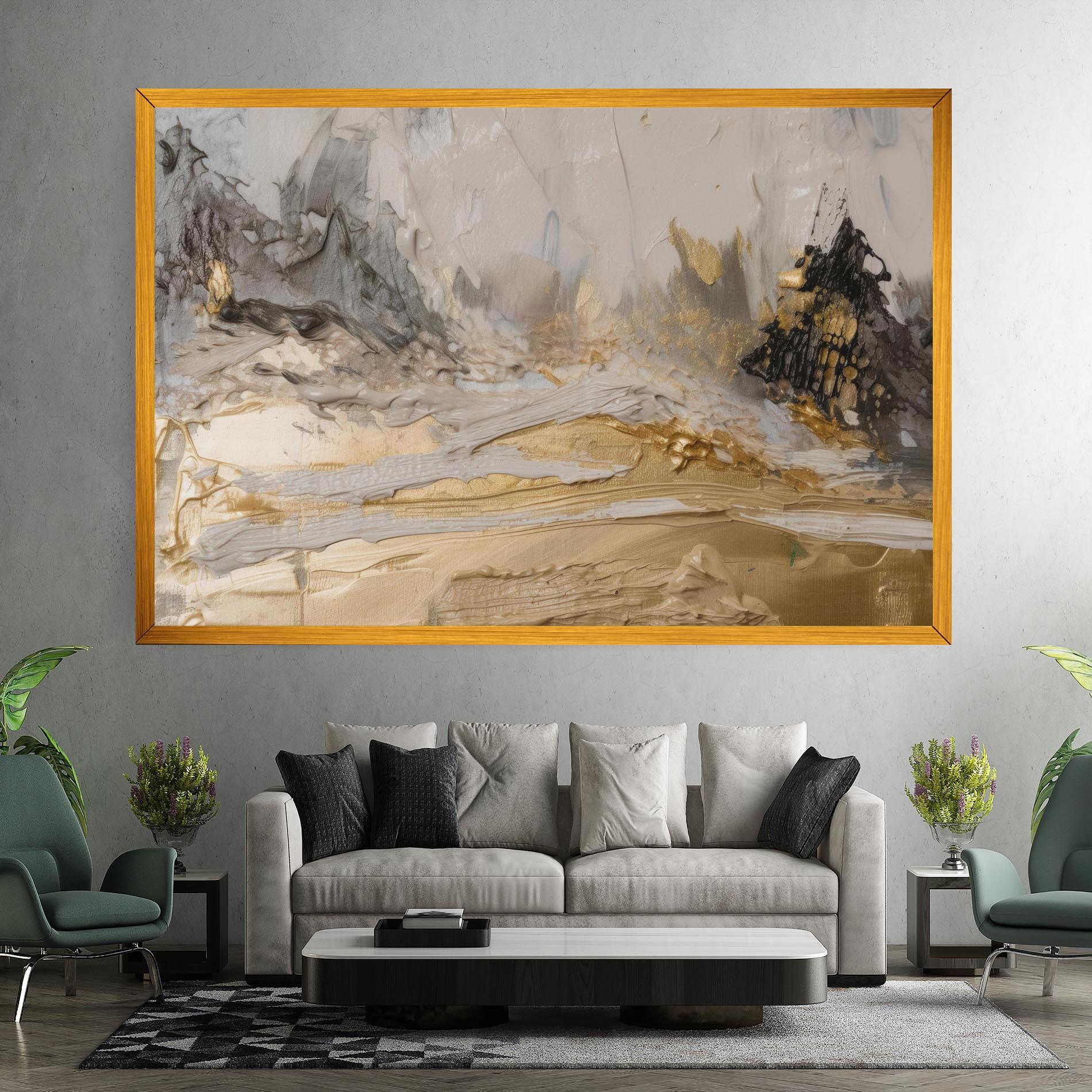 Tablou Canvas Abstract White Waves mockup 7