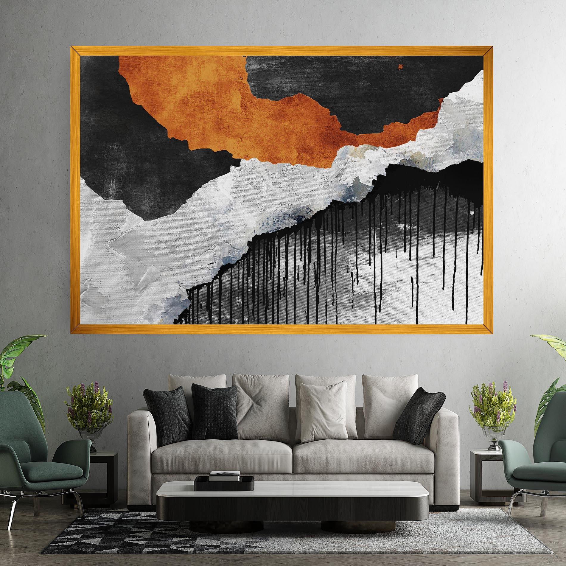 Tablou Canvas Black Paint Flowing mockup 7