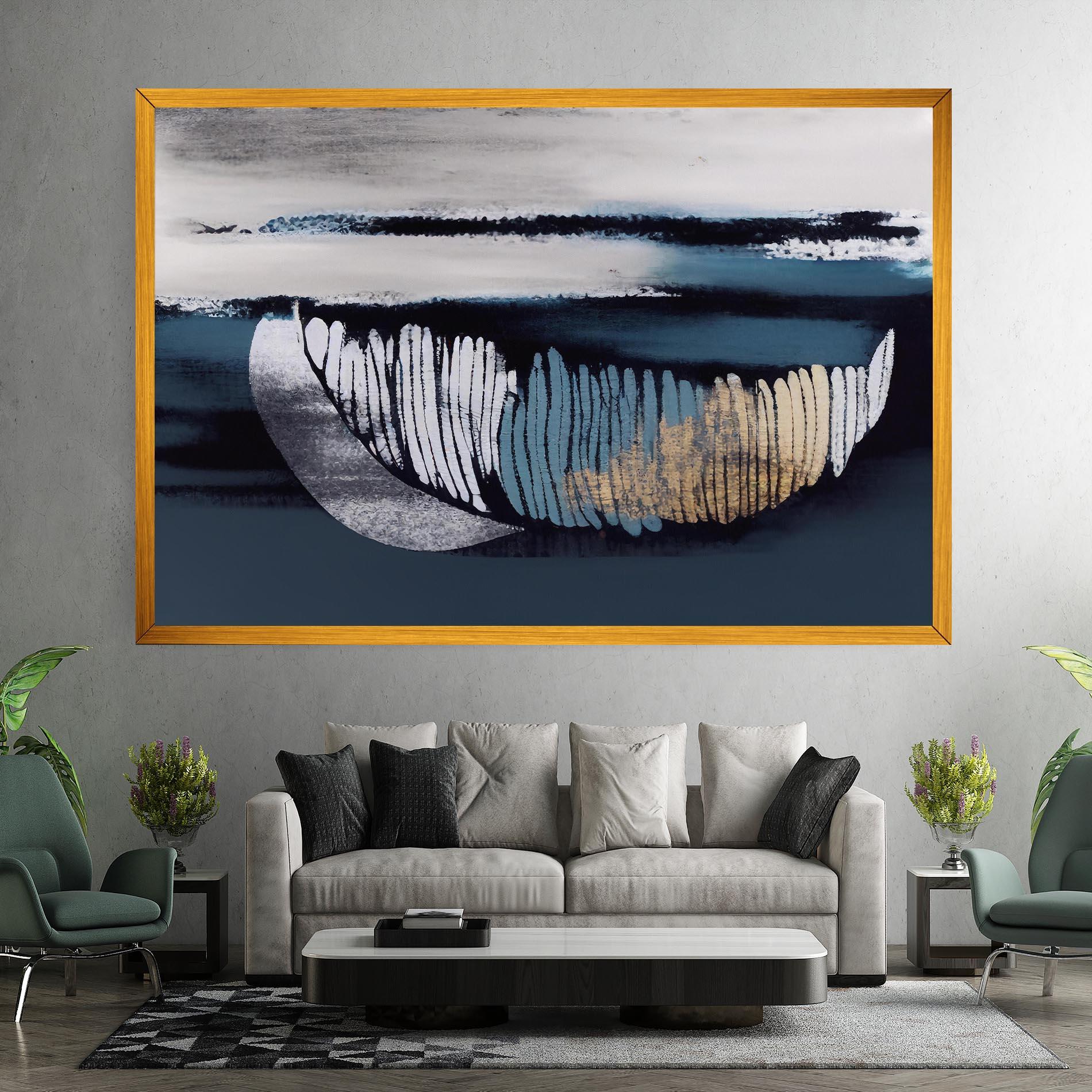 Tablou Canvas Blue Feather mockup 7