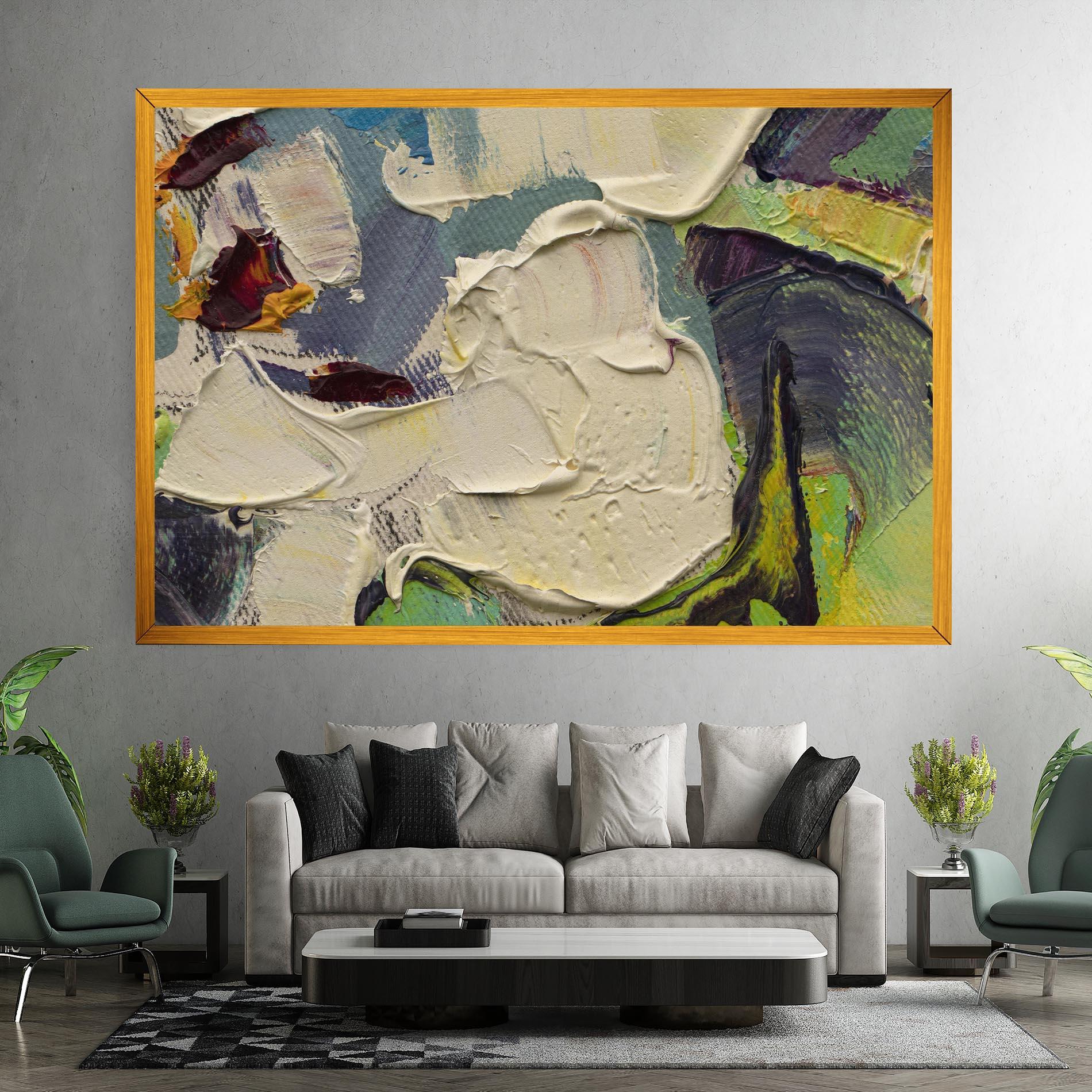 Tablou Canvas Closeup Oil Painting mockup 7