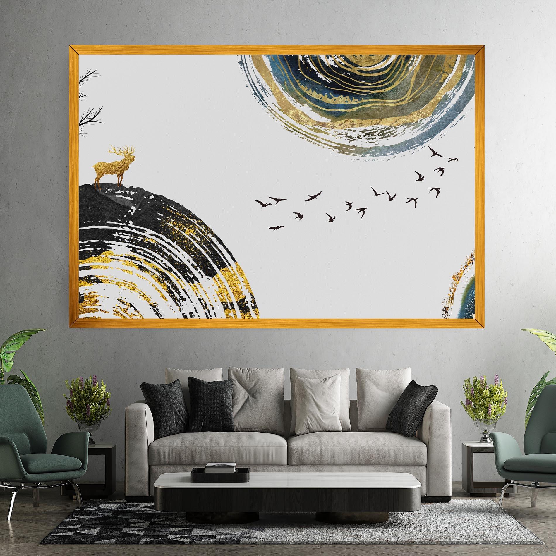 Tablou Canvas Golden Deer mockup 7