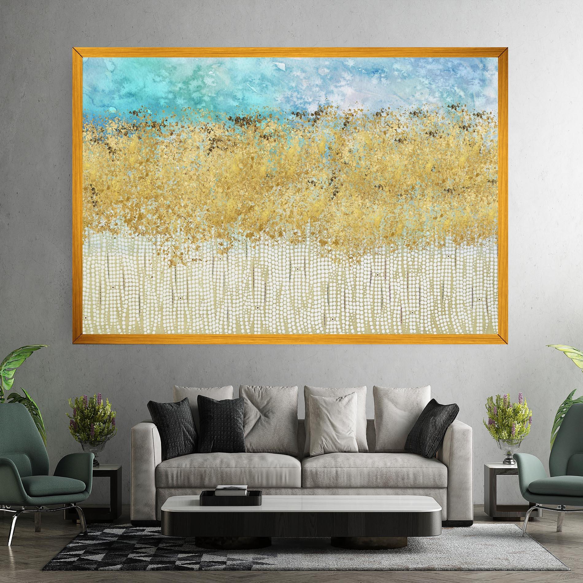 Tablou Canvas Golden White Points mockup 7