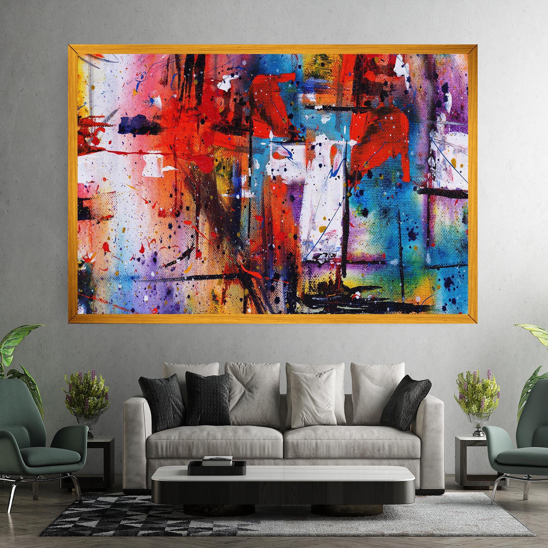 Tablou Canvas Hand Drawn Painting mockup 7