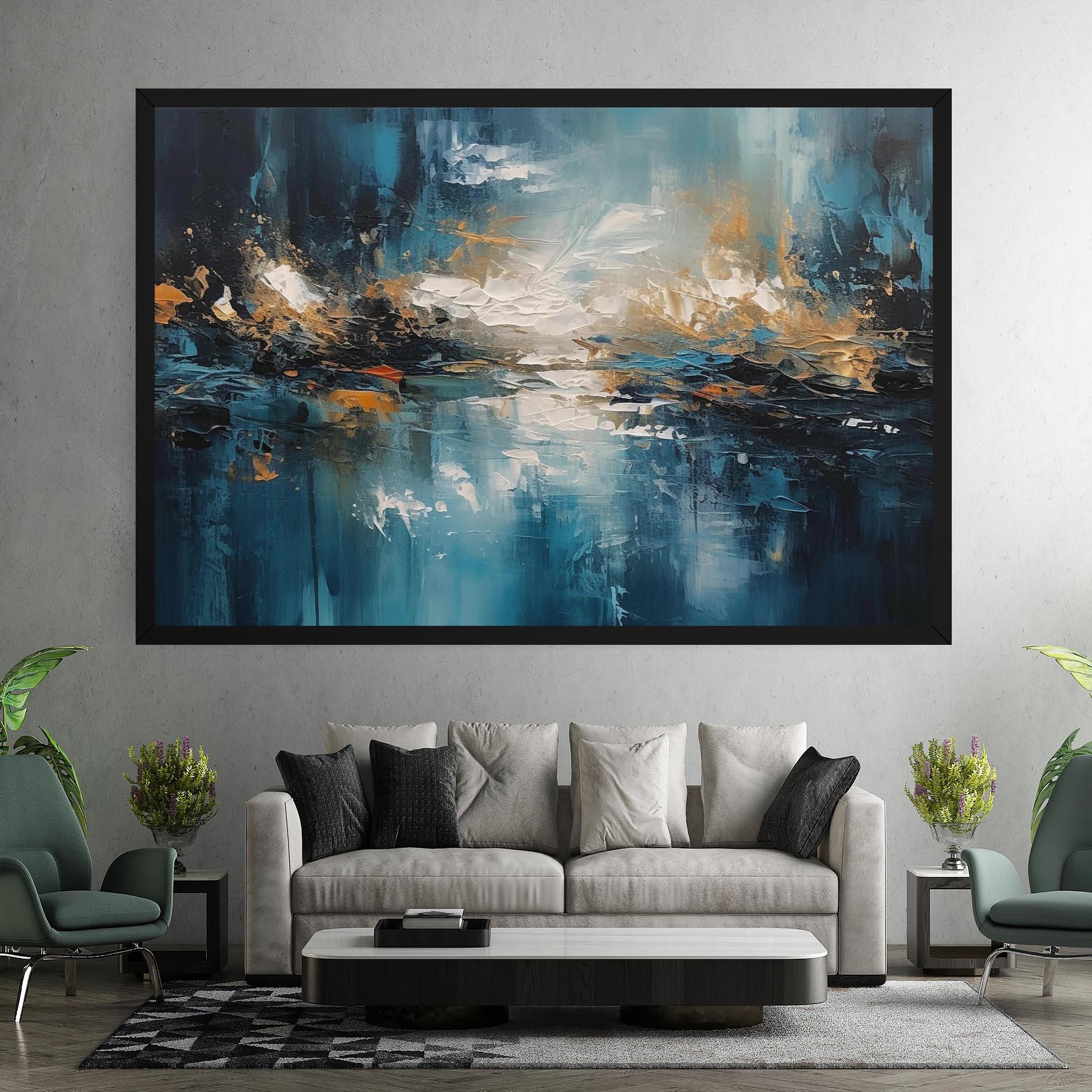 Tablou Canvas Abstract Blue Art mockup 7