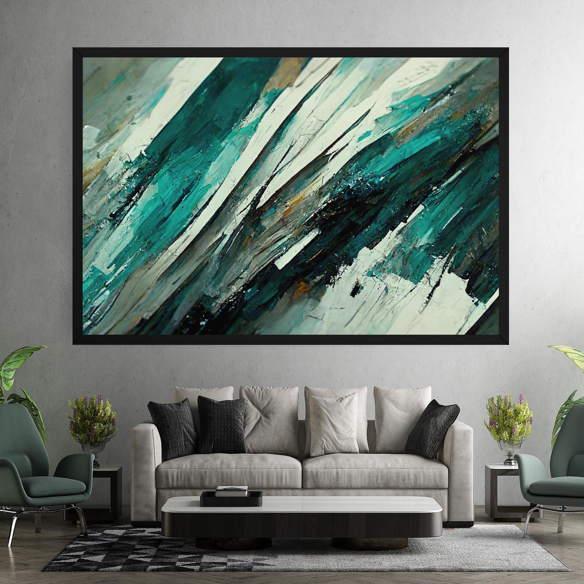 Tablou Canvas Abstract Green Artwork mockup 7