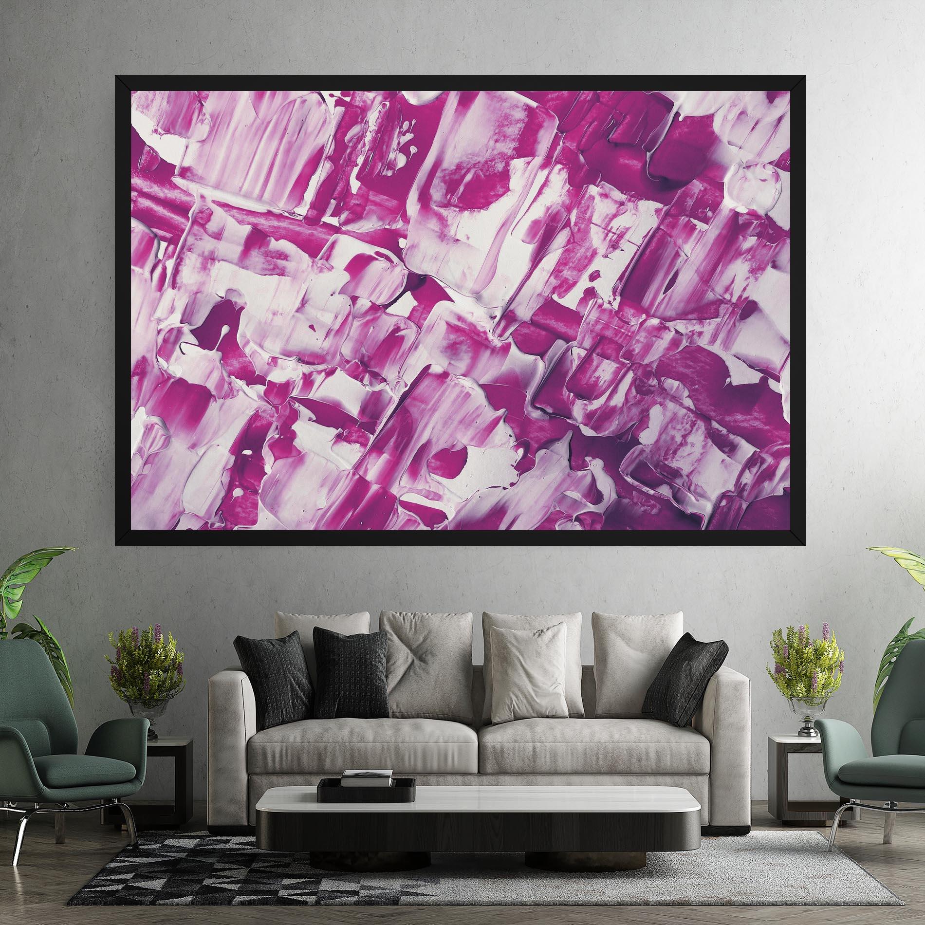 Tablou Canvas Abstract White And Pink mockup 7