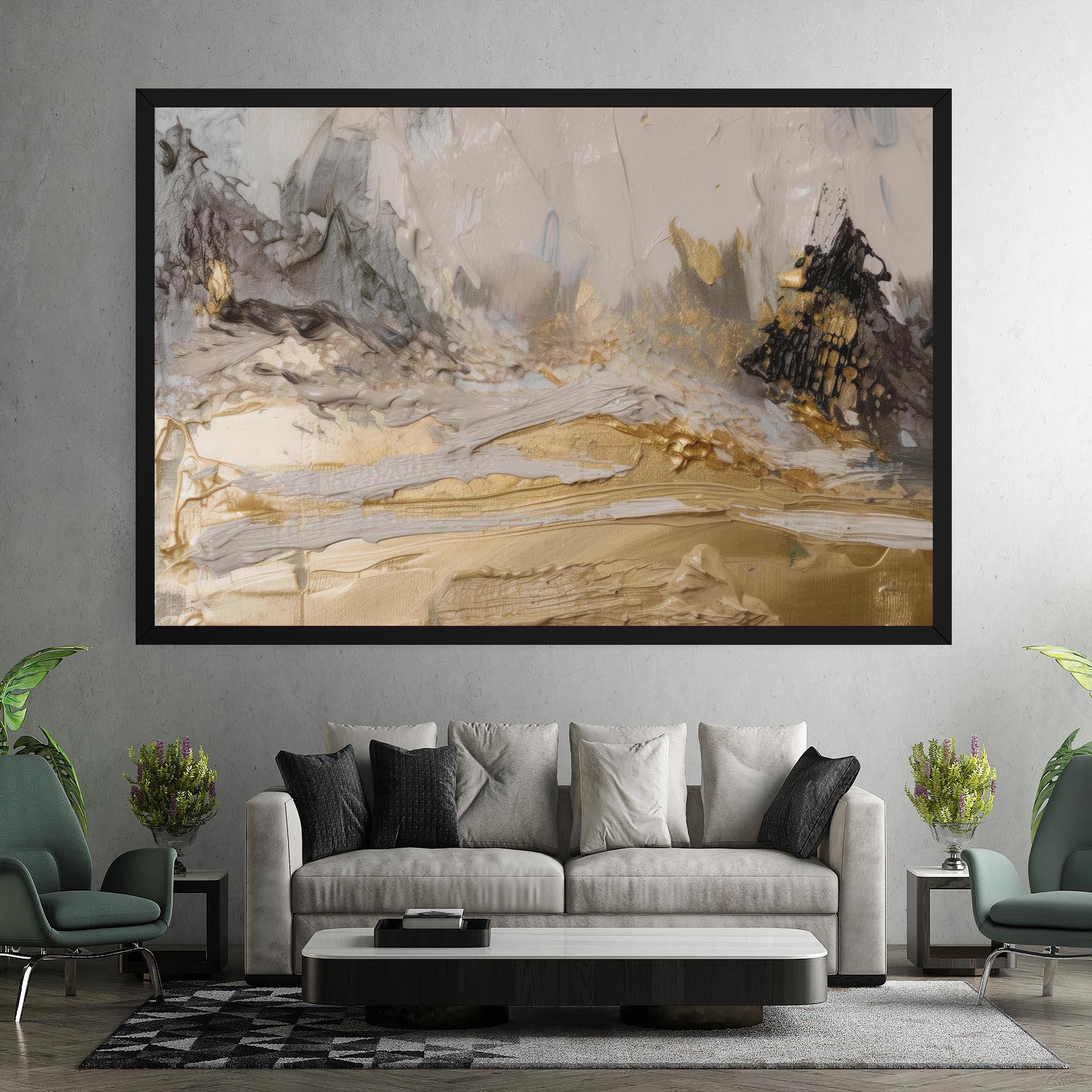 Tablou Canvas Abstract White Waves mockup 7