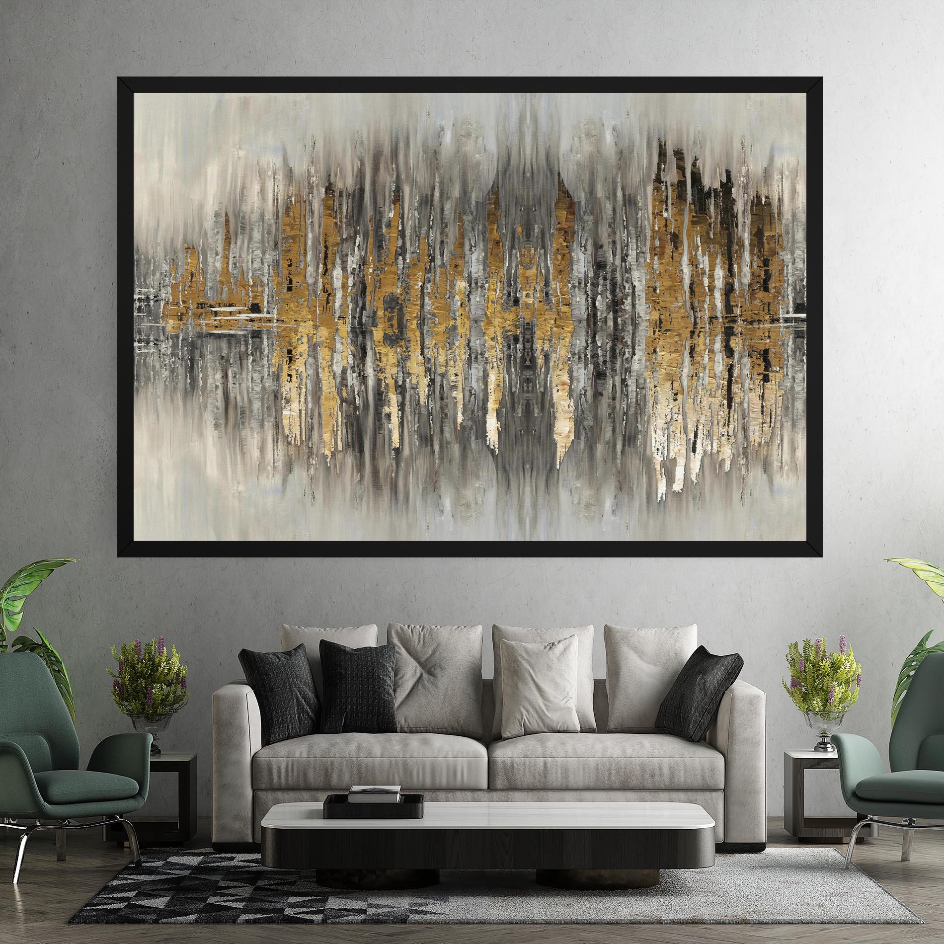 Tablou Canvas Acrylic Silver Paint mockup 7