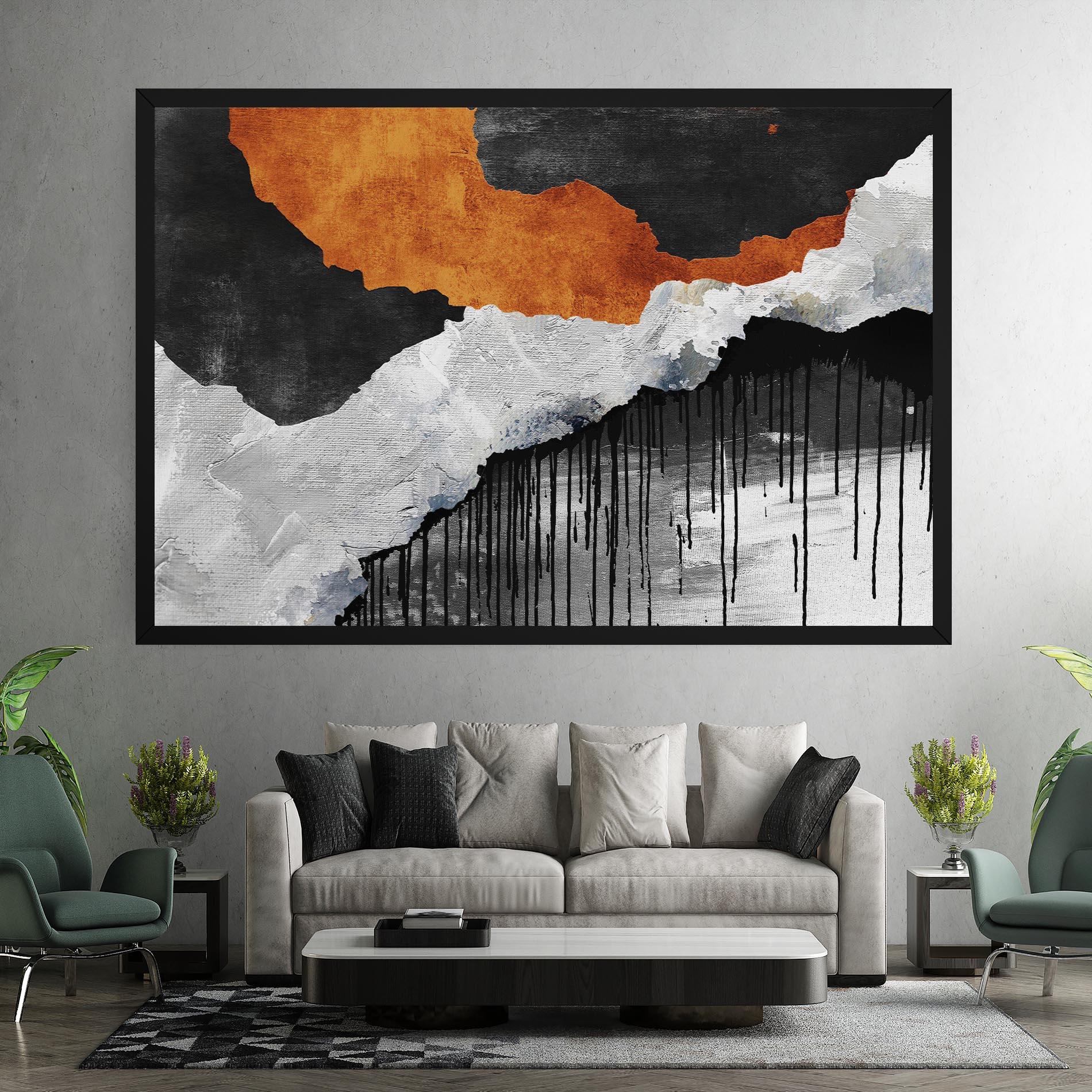 Tablou Canvas Black Paint Flowing mockup 7