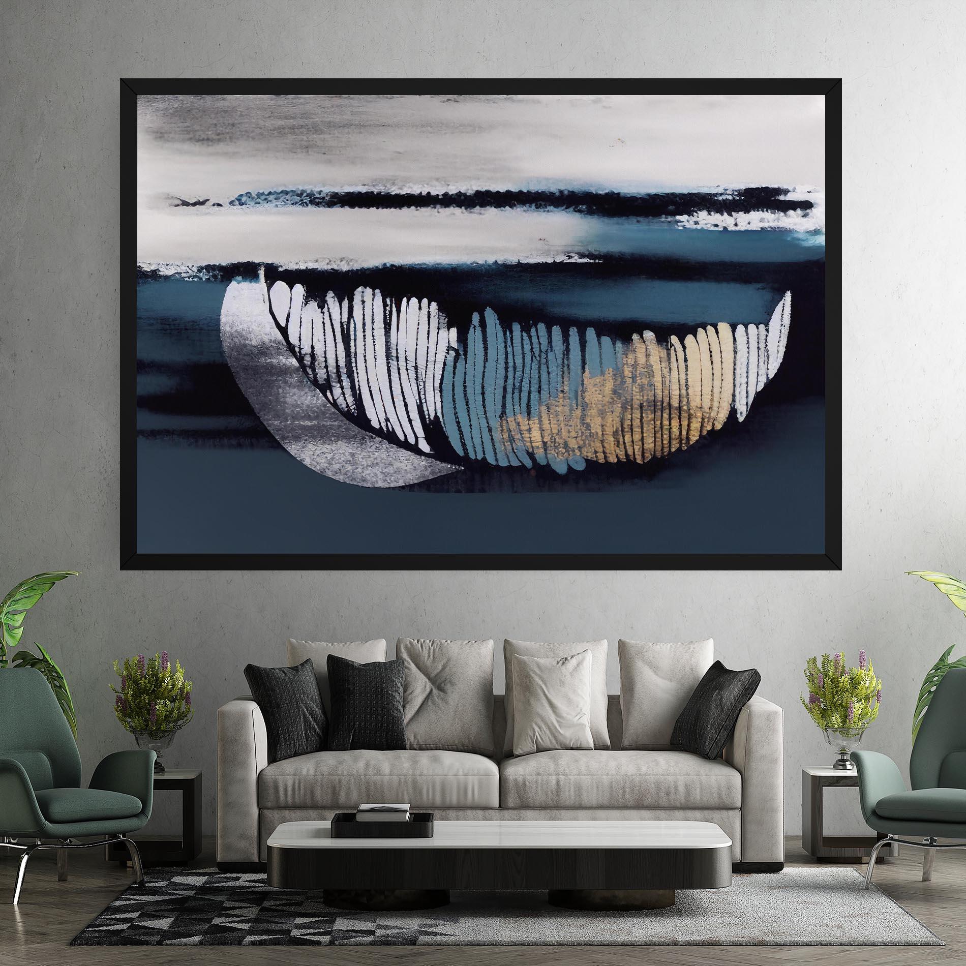 Tablou Canvas Blue Feather mockup 7