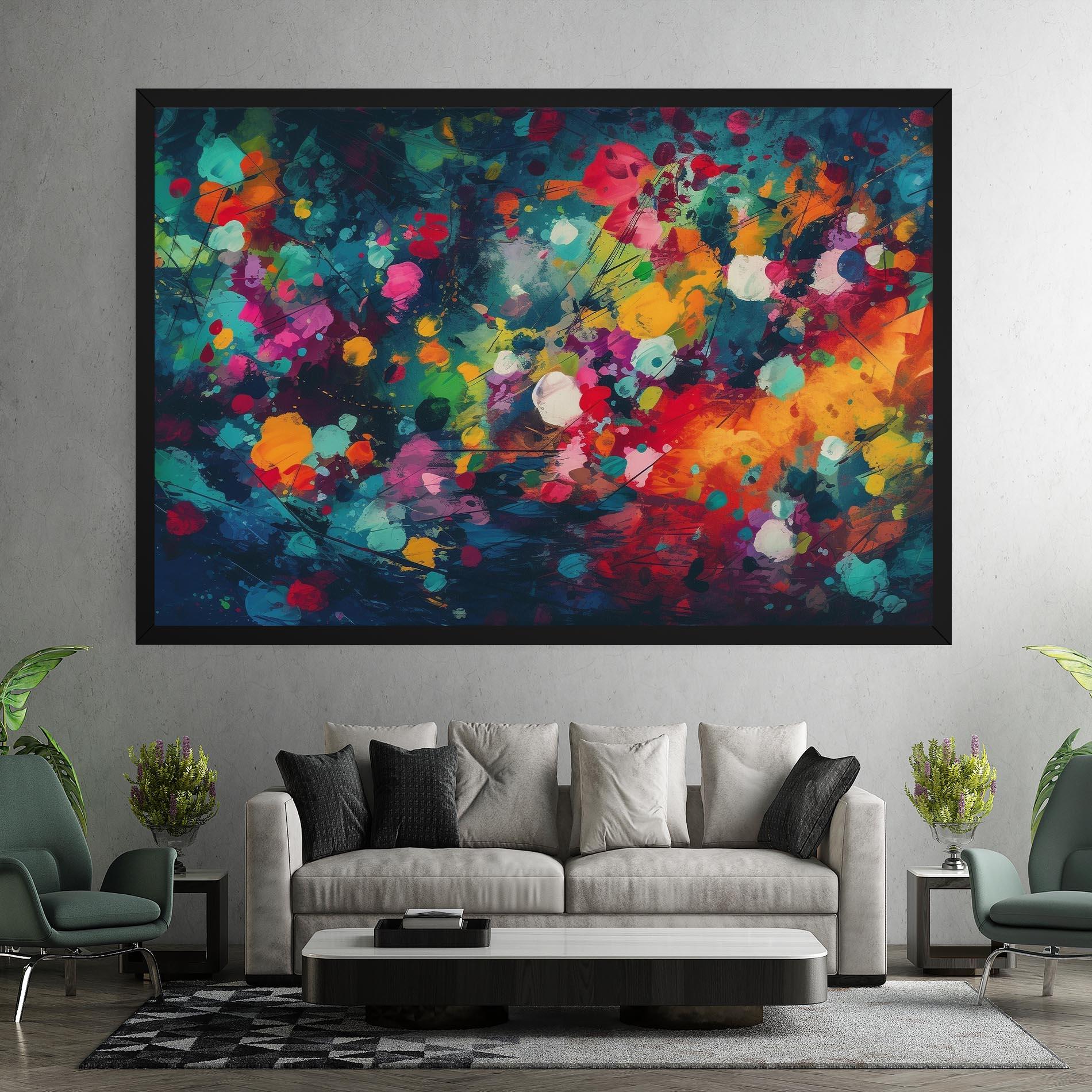 Tablou Canvas Colors Blue Background mockup 7