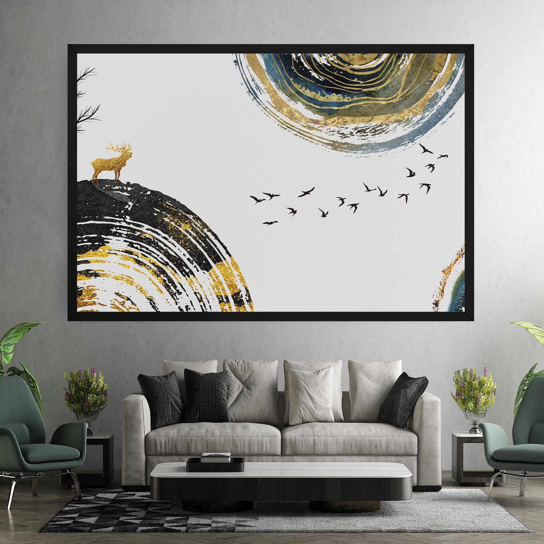 Tablou Canvas Golden Deer mockup 7