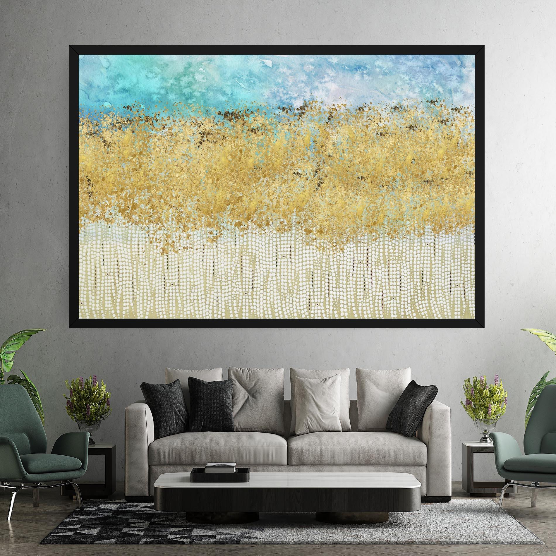 Tablou Canvas Golden White Points mockup 7