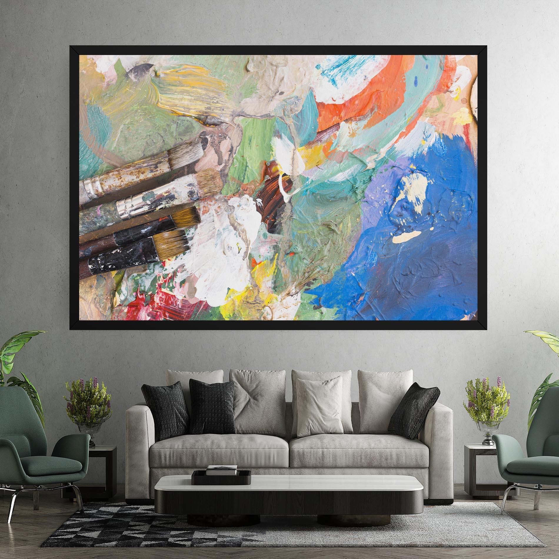 Tablou Canvas Messy Paint Brushes mockup 7