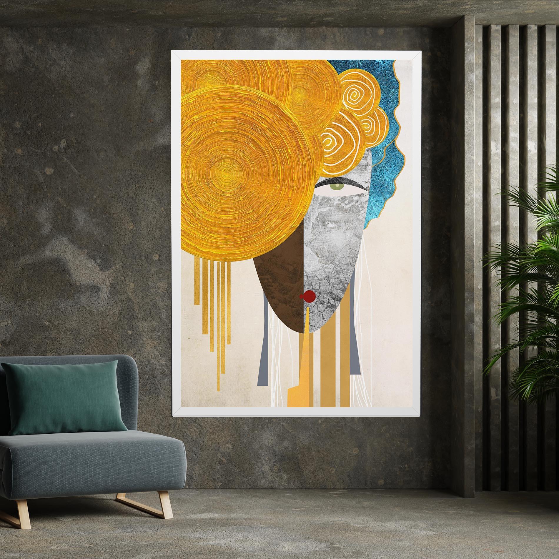 Tablou Canvas Abstract Grey Face 1 mockup 7