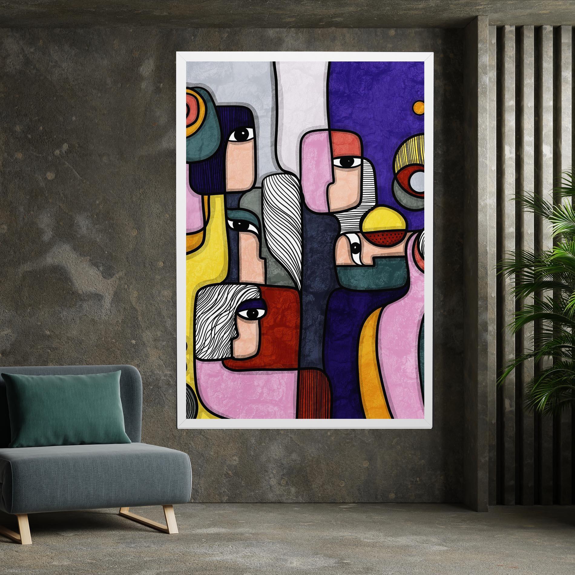 Tablou Canvas Abstract Looking Eyes mockup 7