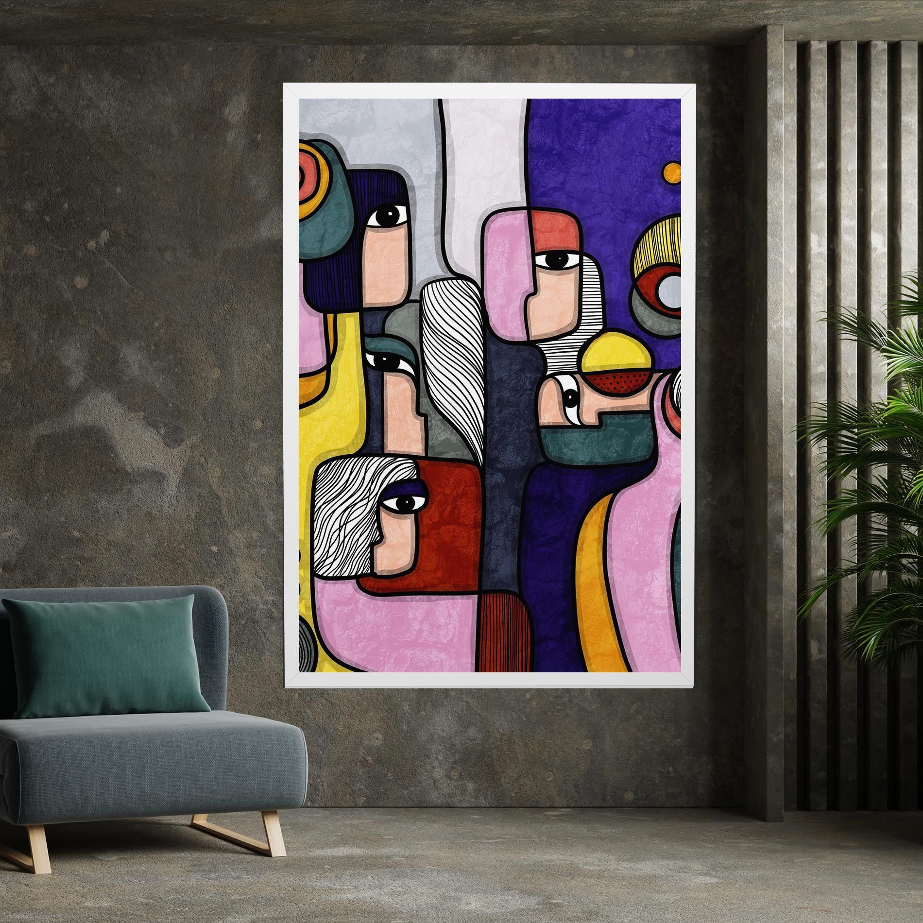 Abstract Looking Eyes mockup 7