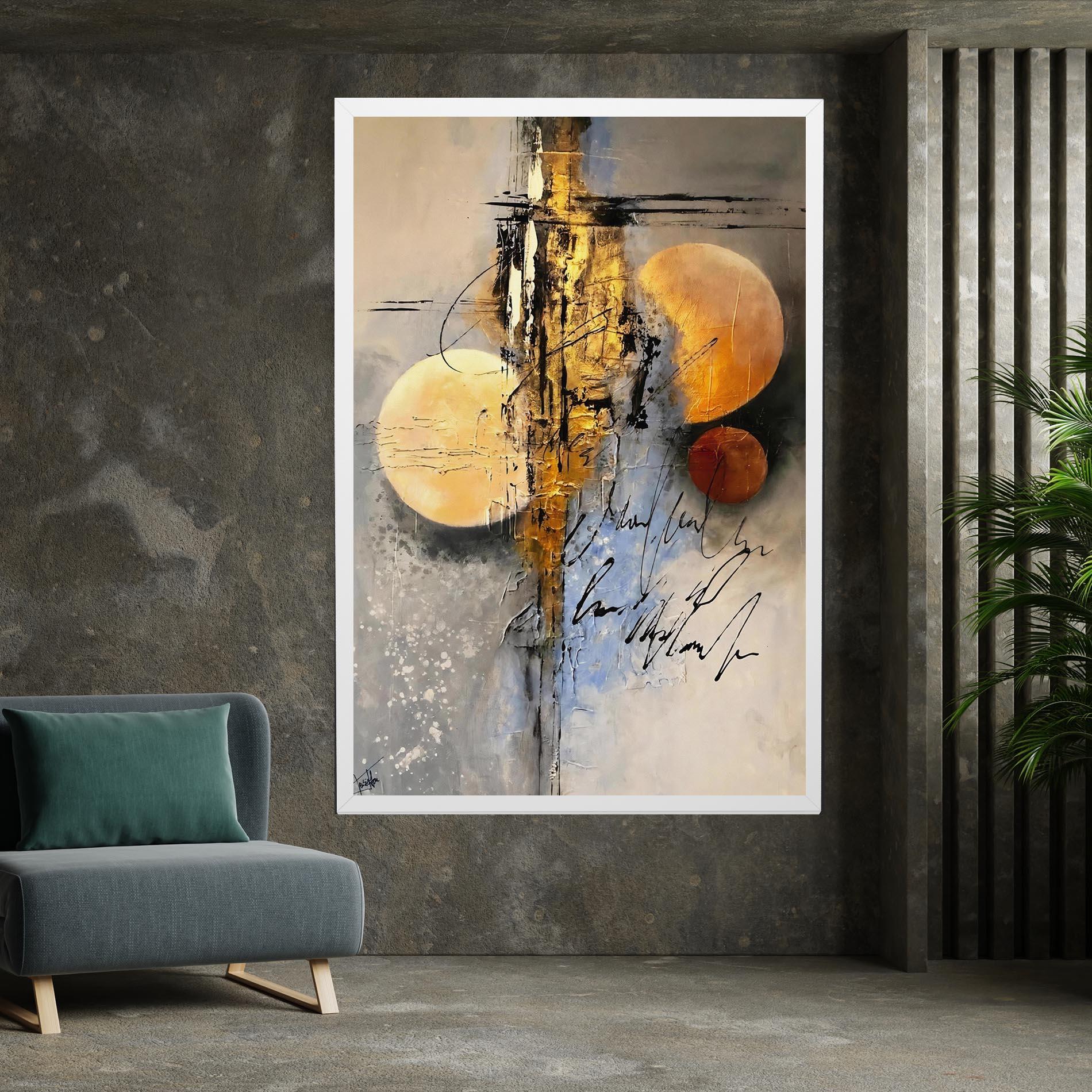 Tablou Canvas Abstract Moons mockup 7