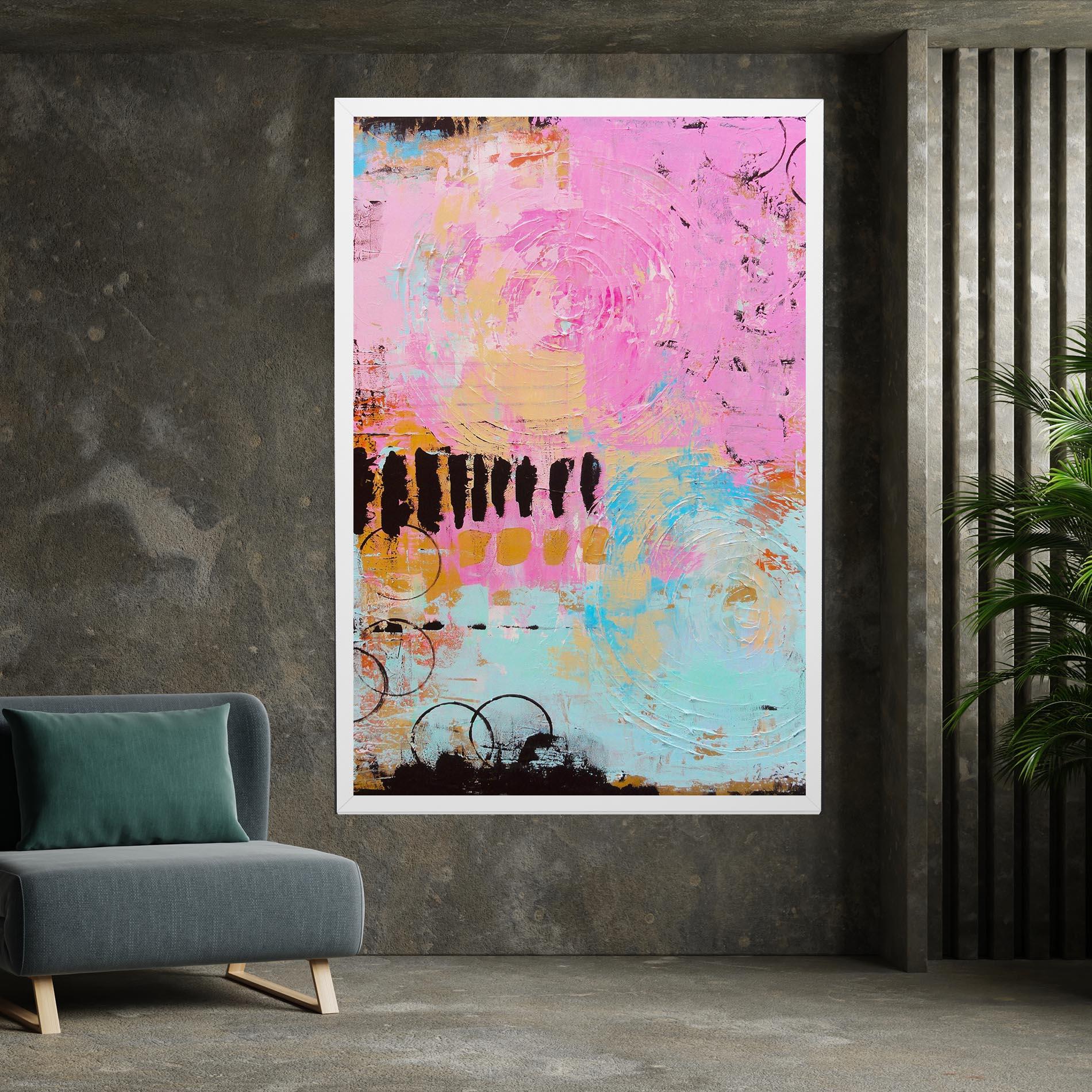Tablou Canvas Abstract Pink Circle mockup 7