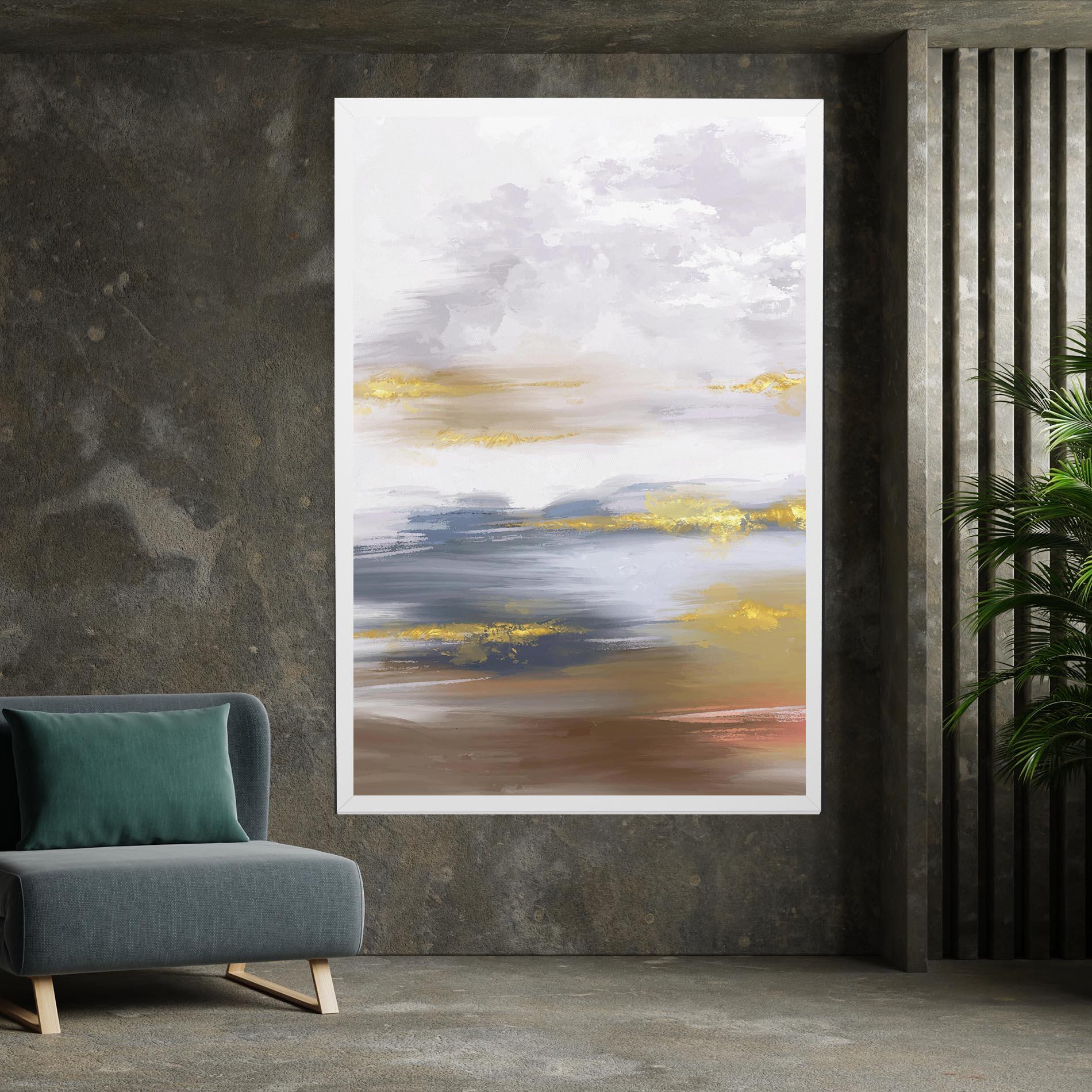 Tablou Canvas Messy Gold Art mockup 7