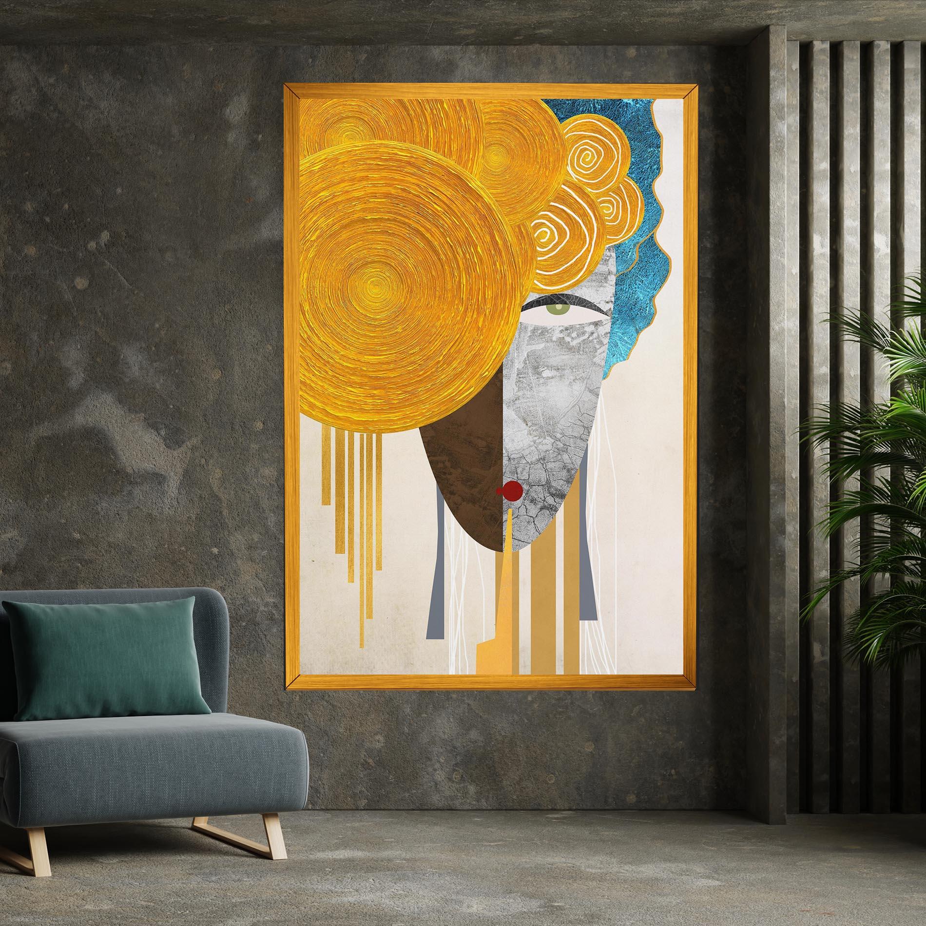 Tablou Canvas Abstract Grey Face 1 mockup 7