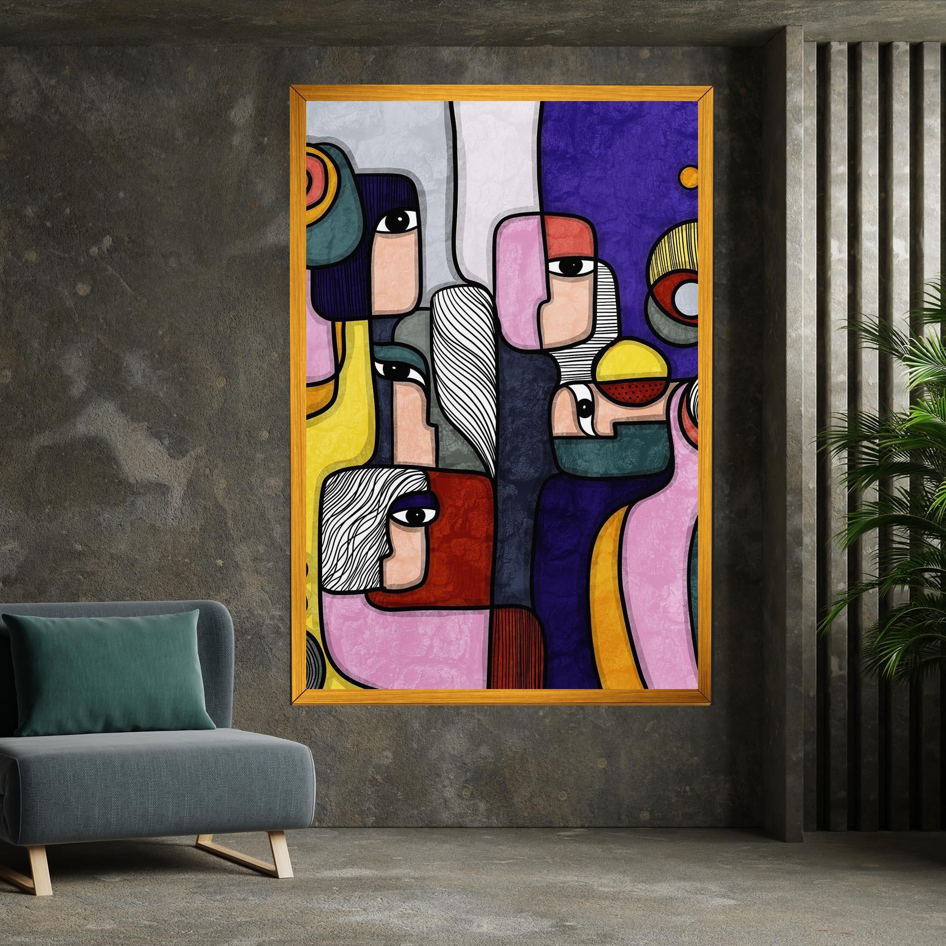 Tablou Canvas Abstract Looking Eyes mockup 7