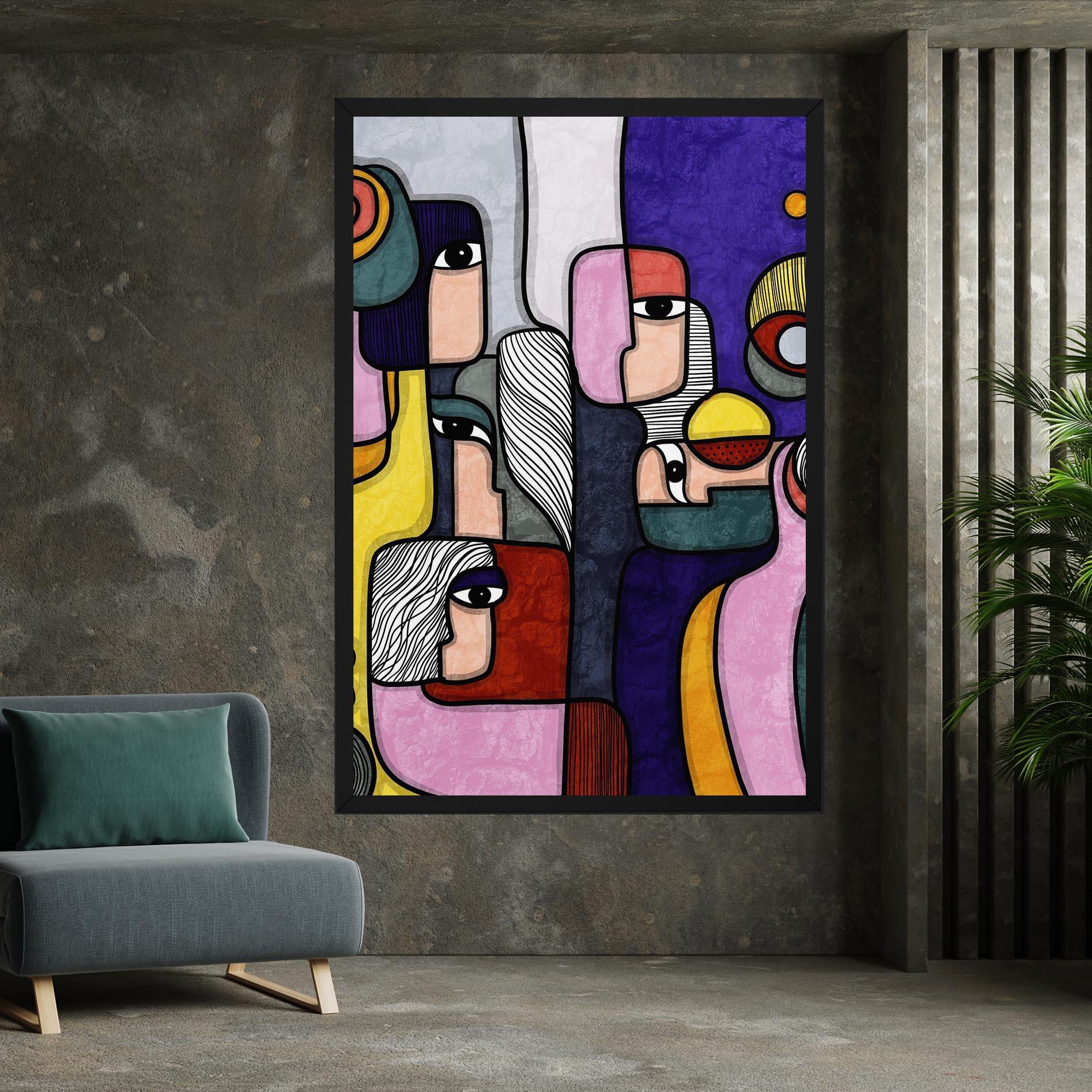 Tablou Canvas Abstract Looking Eyes mockup 7