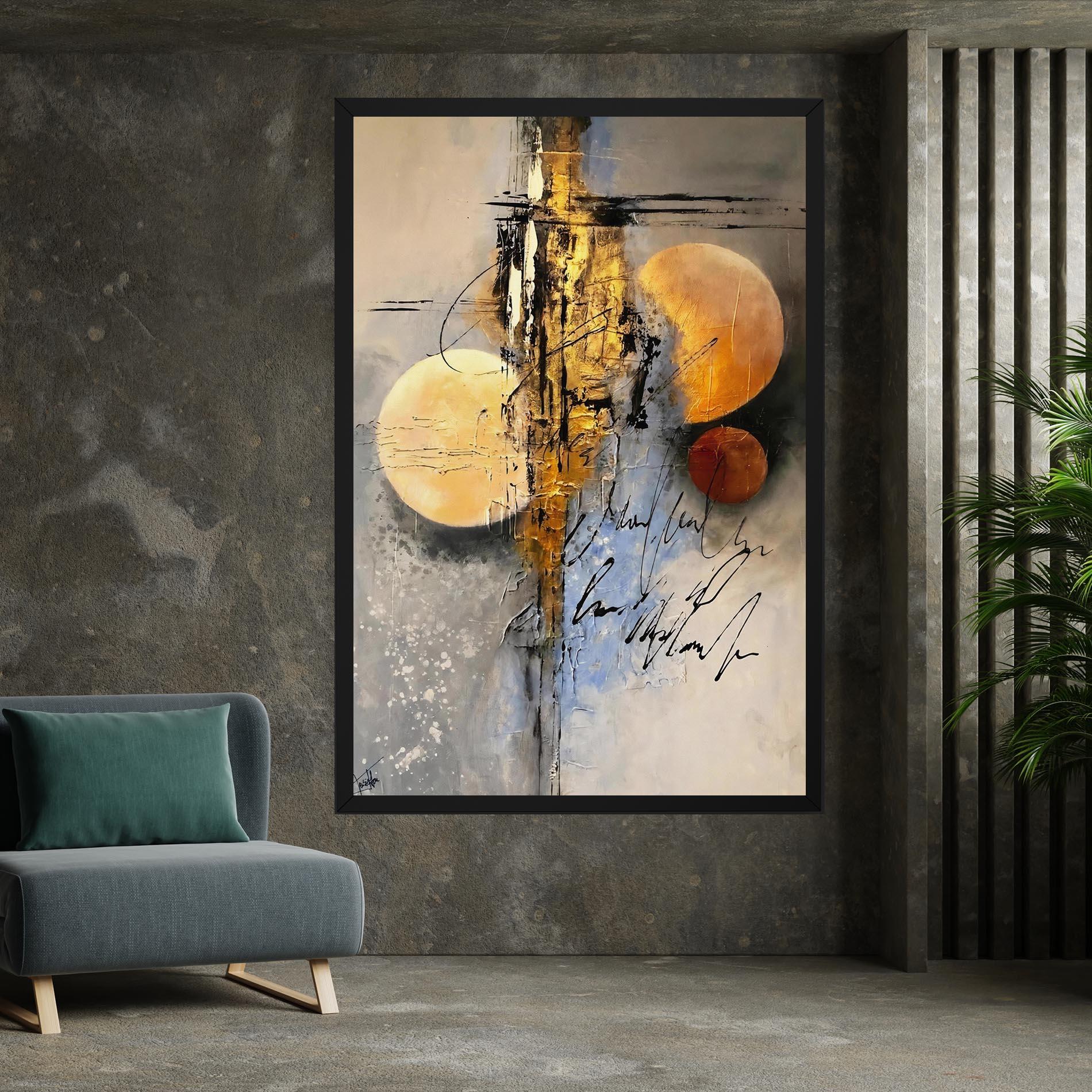 Tablou Canvas Abstract Moons mockup 7