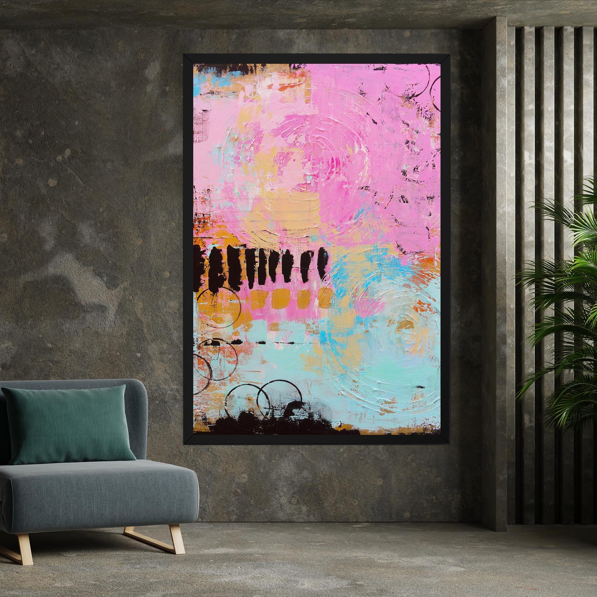 Tablou Canvas Abstract Pink Circle mockup 7