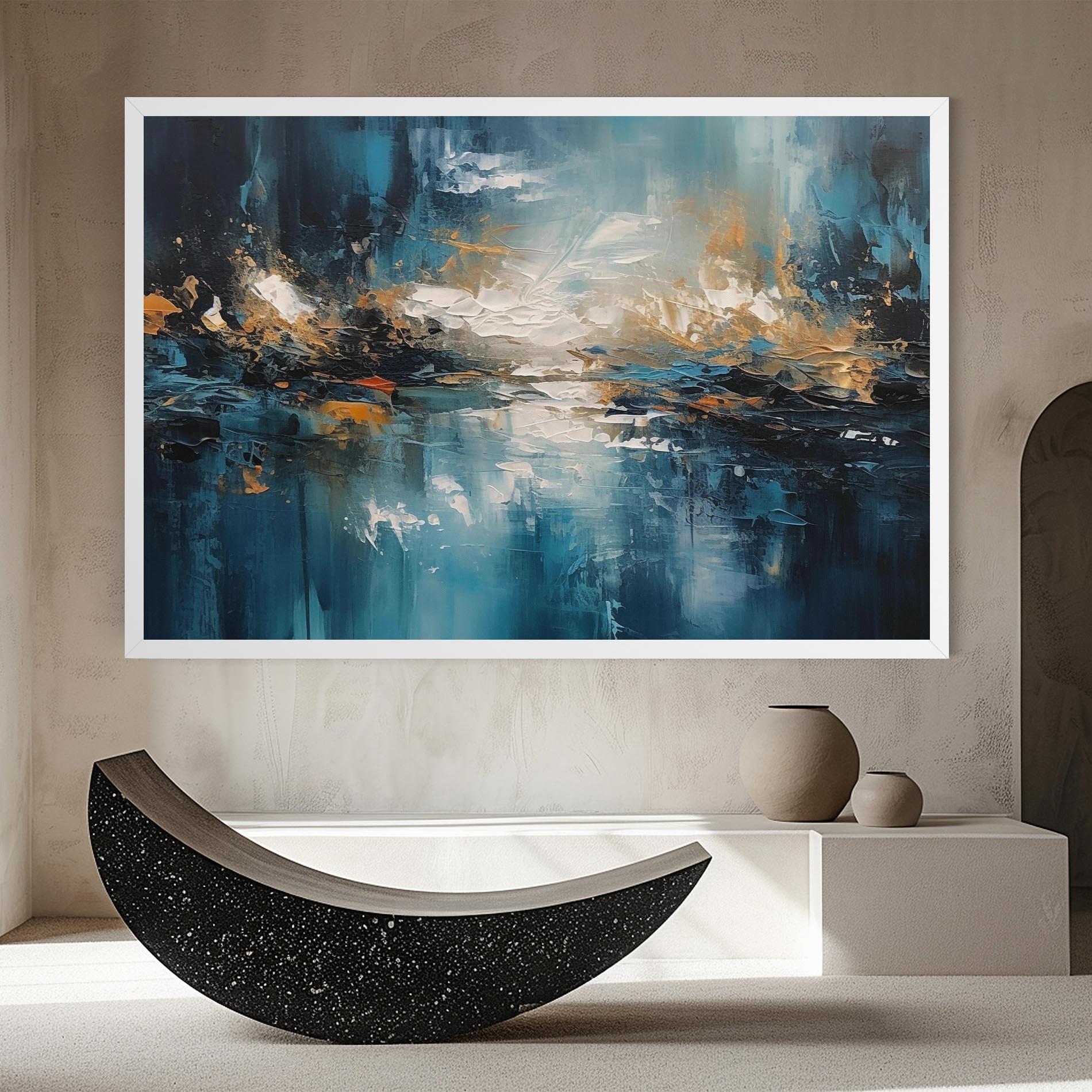 Tablou Canvas Abstract Blue Art mockup 8