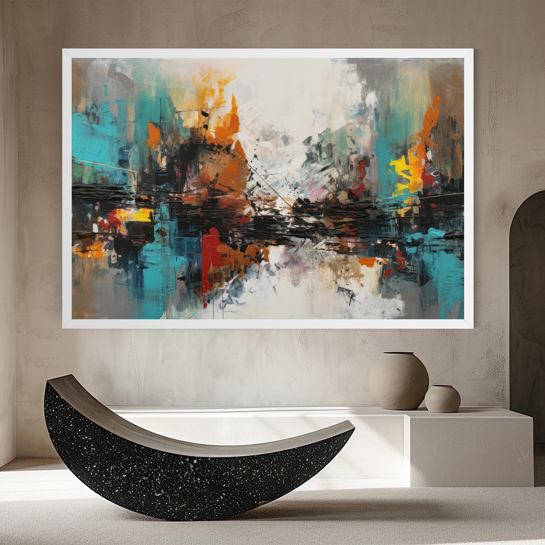 Tablou Canvas Abstract City Painting mockup 8